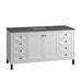 Glossy White / Charcoal Soapstone - 3 Faucet Holes