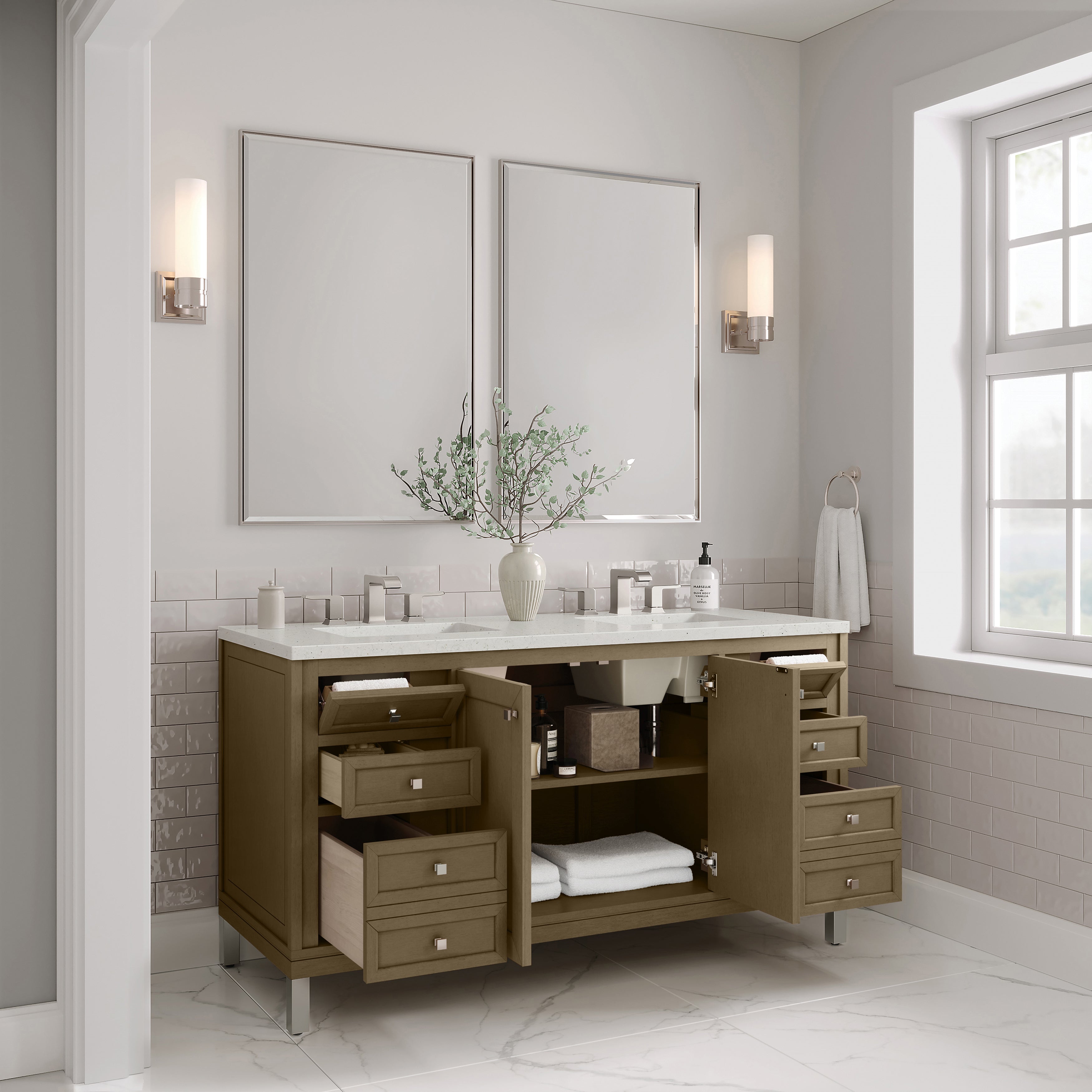 Walnut Whisper / Lime Delight - 3 Faucet Holes