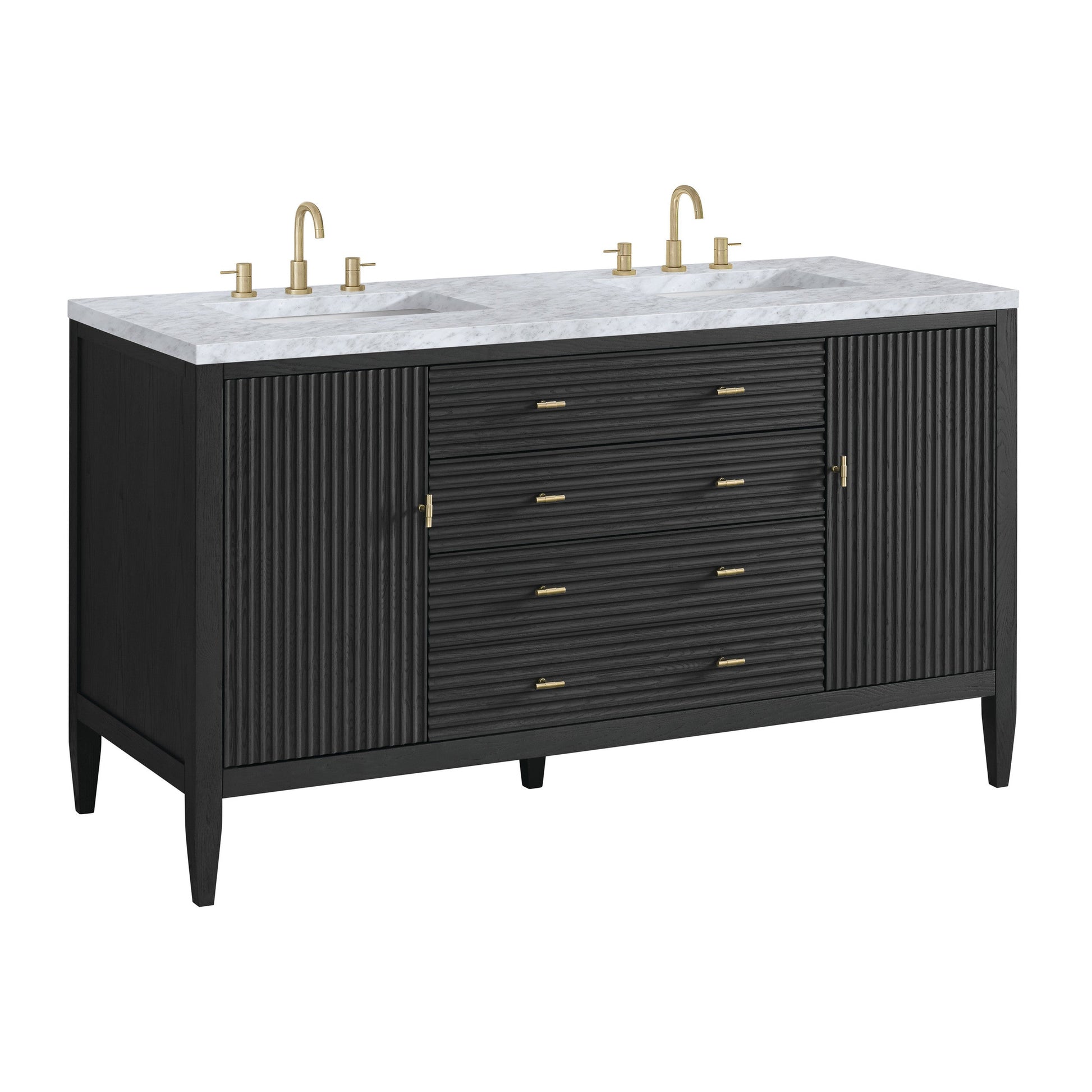 Carbon Oak / Carrara White - 3 Faucet Holes