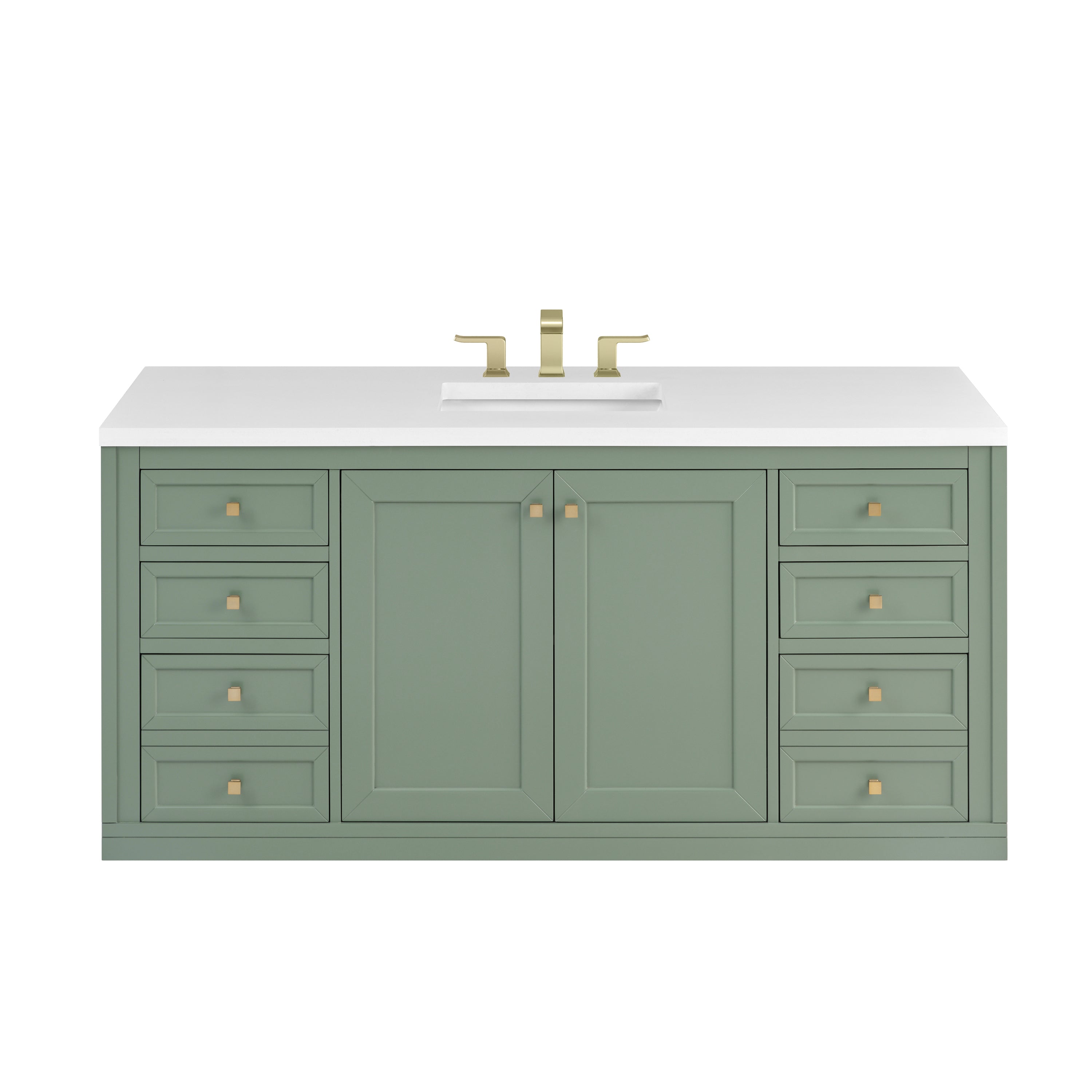 Smokey Celadon / White Zeus - 3 Faucet Holes