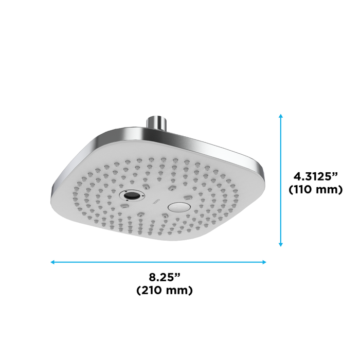 Toto G Series 1.75 GPM Multifunction 8.5" Square Showerhead with Comfort Wave and Warm Spa