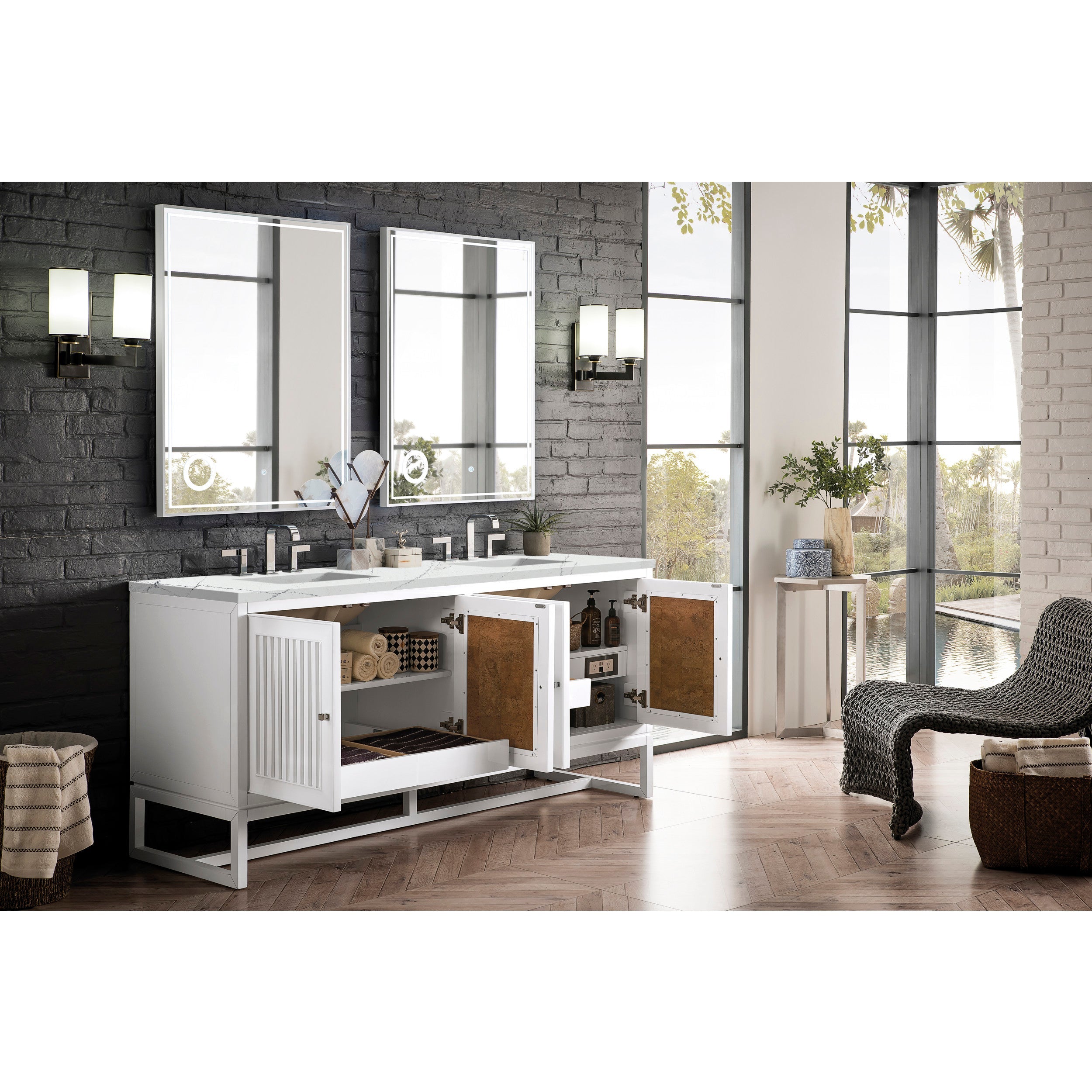 Glossy White / Ethereal Noctis - 3 Faucet Holes