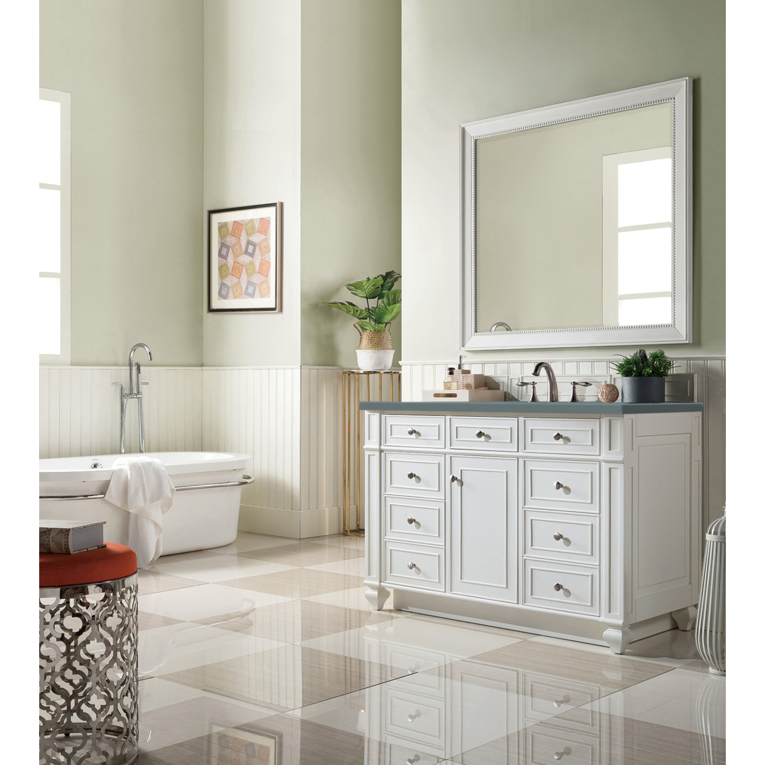 Bright White / Cala Blue - 3 Faucet Holes