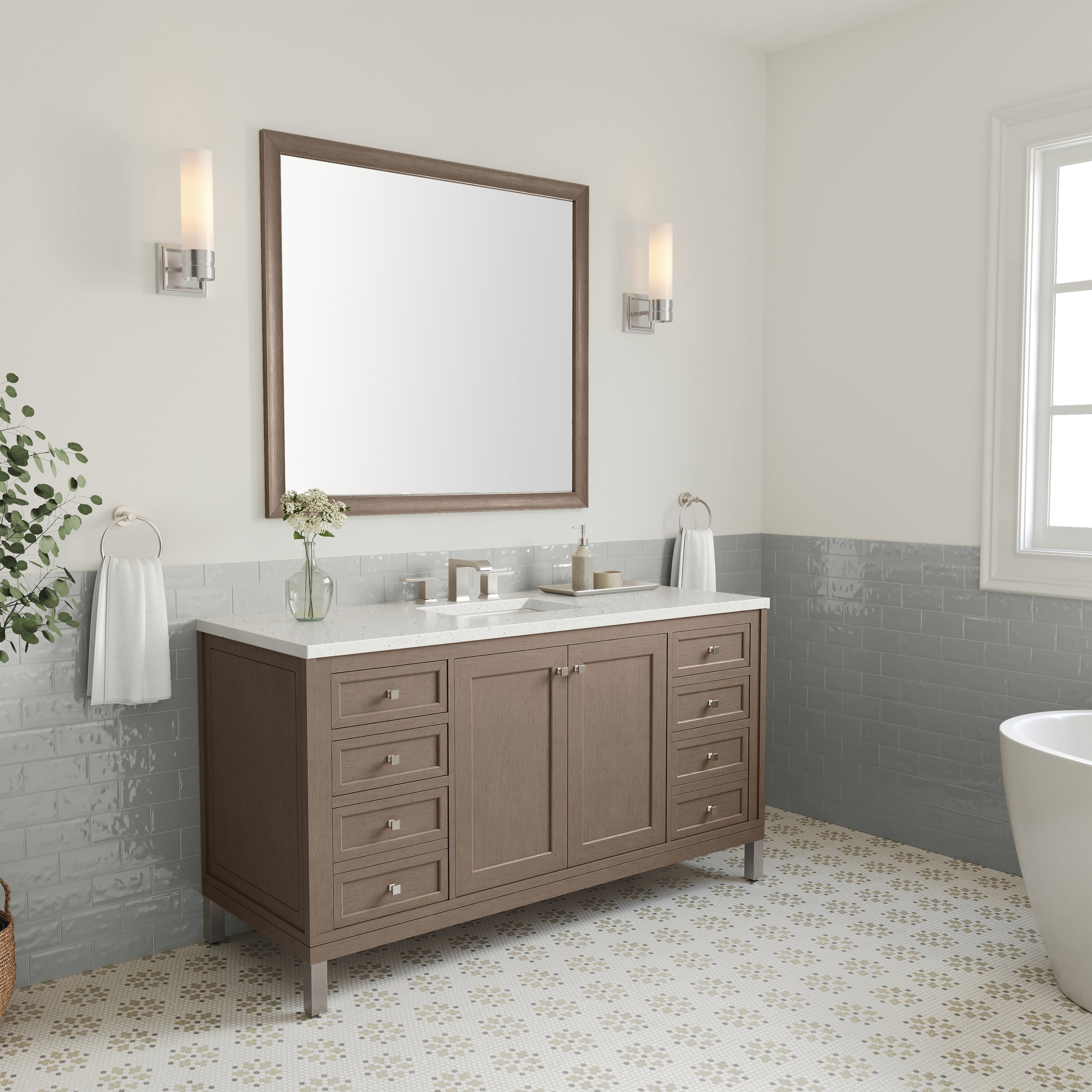Walnut Whisper / Lime Delight - 3 Faucet Holes