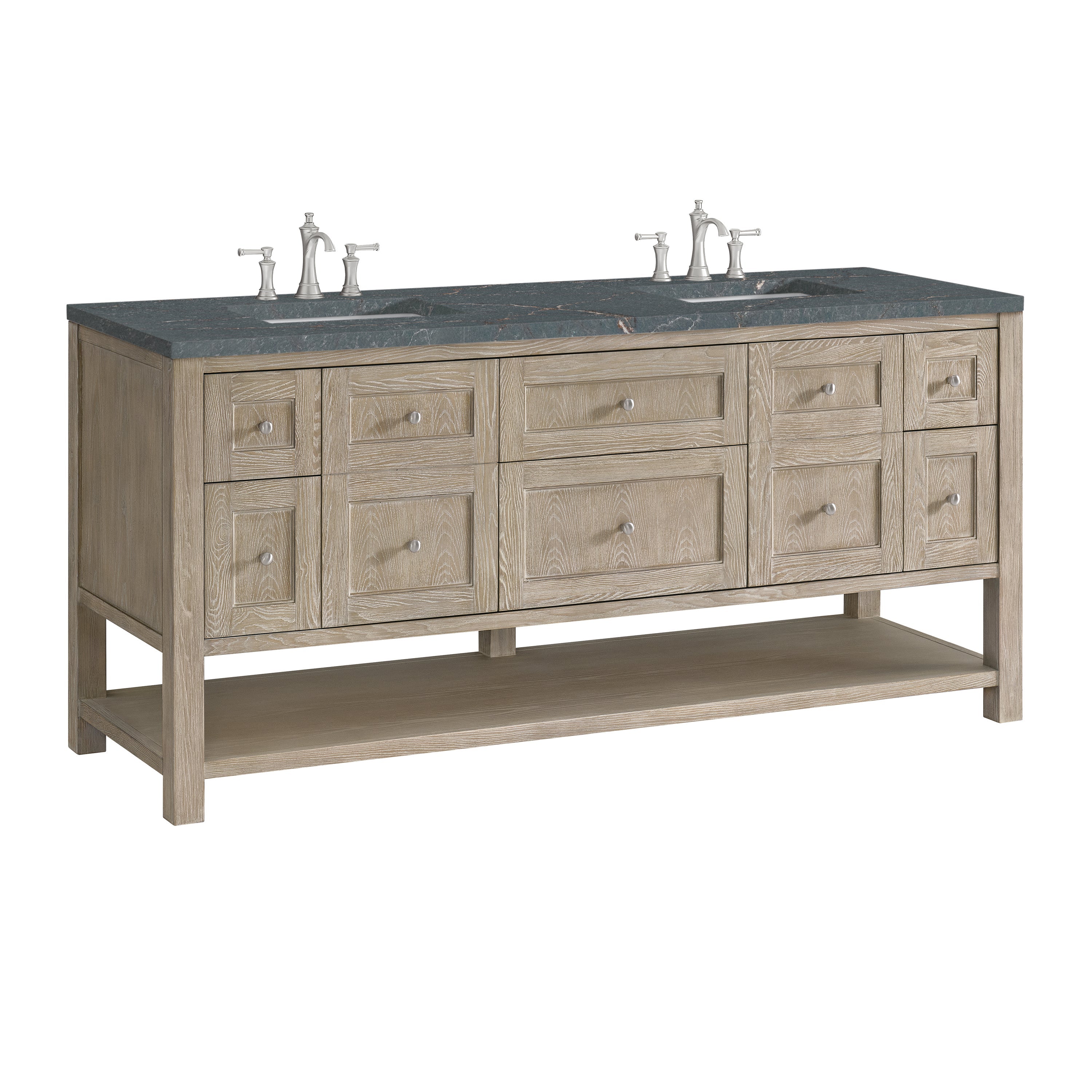 Whitewashed Oak / Parisien Bleu - 3 Faucet Holes