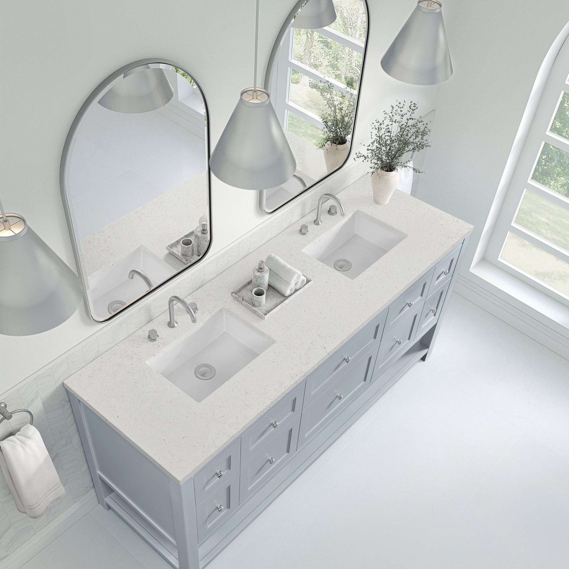 Serenity Blue / Parisien Bleu - 3 Faucet Holes