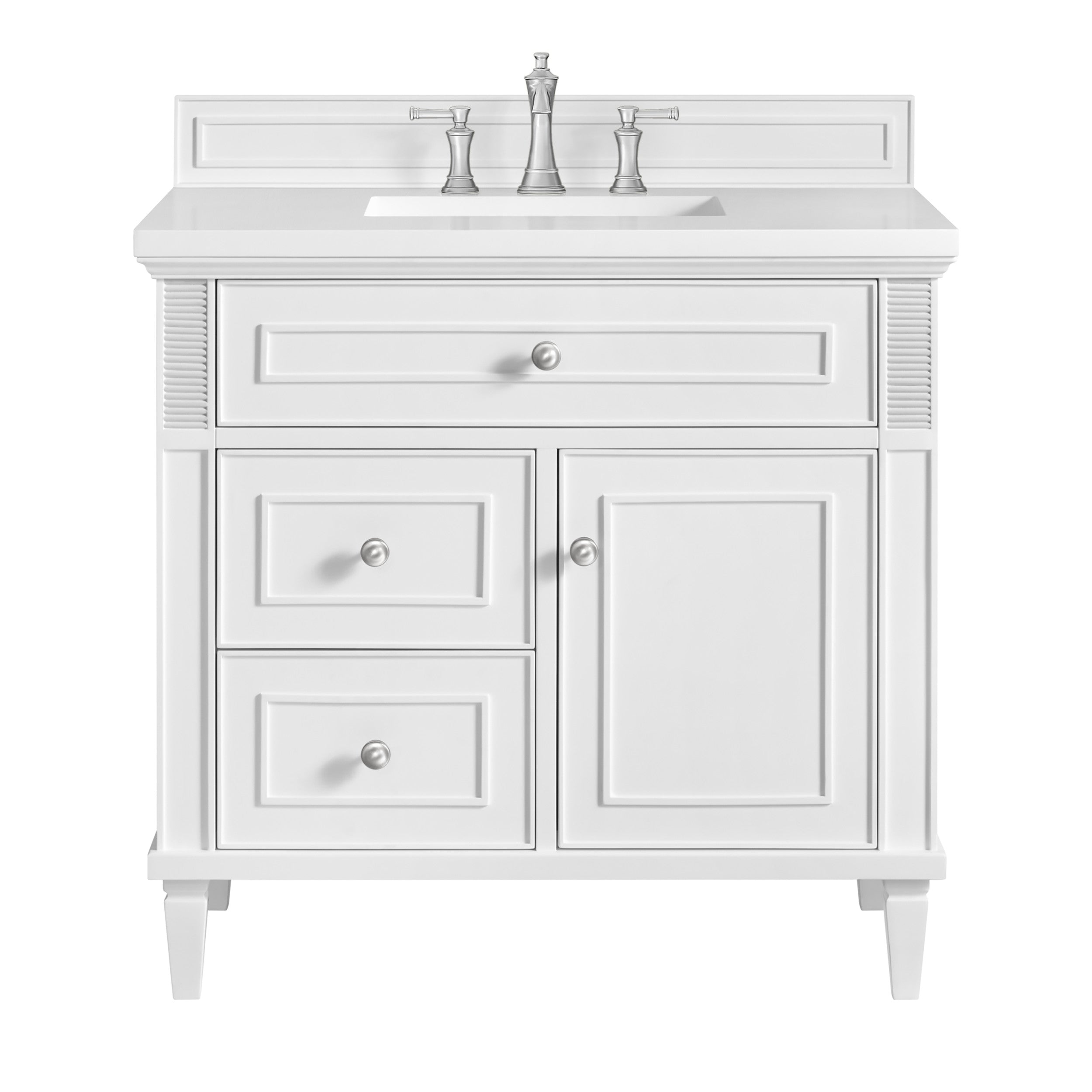 Bright White / White Zeus - 3 Faucet Holes