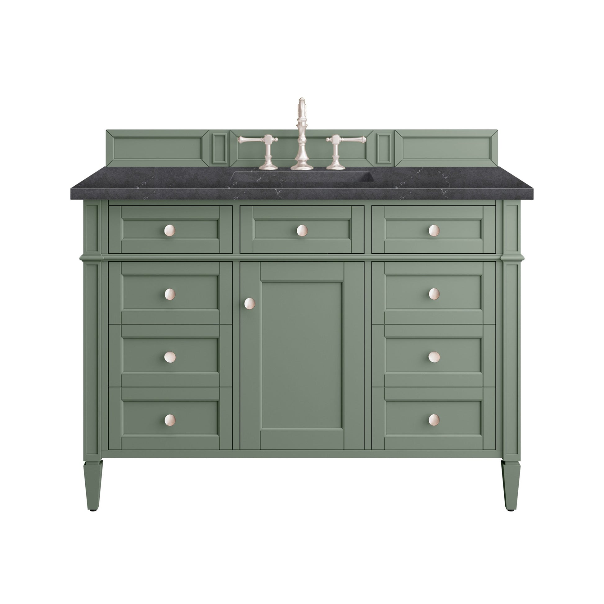 Smokey Celadon / Charcoal Soapstone - 3 Faucet Holes