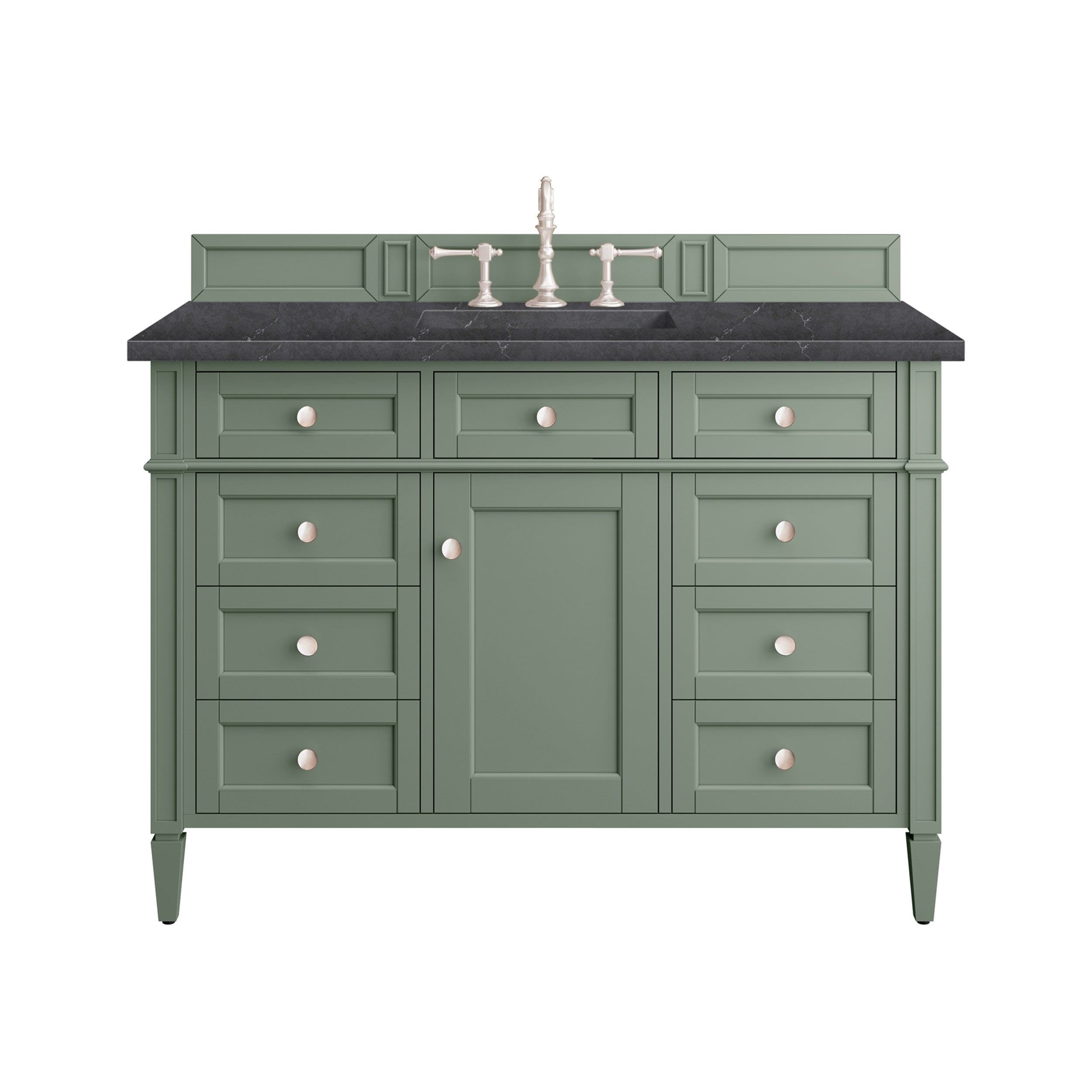 Smokey Celadon / Charcoal Soapstone - 3 Faucet Holes