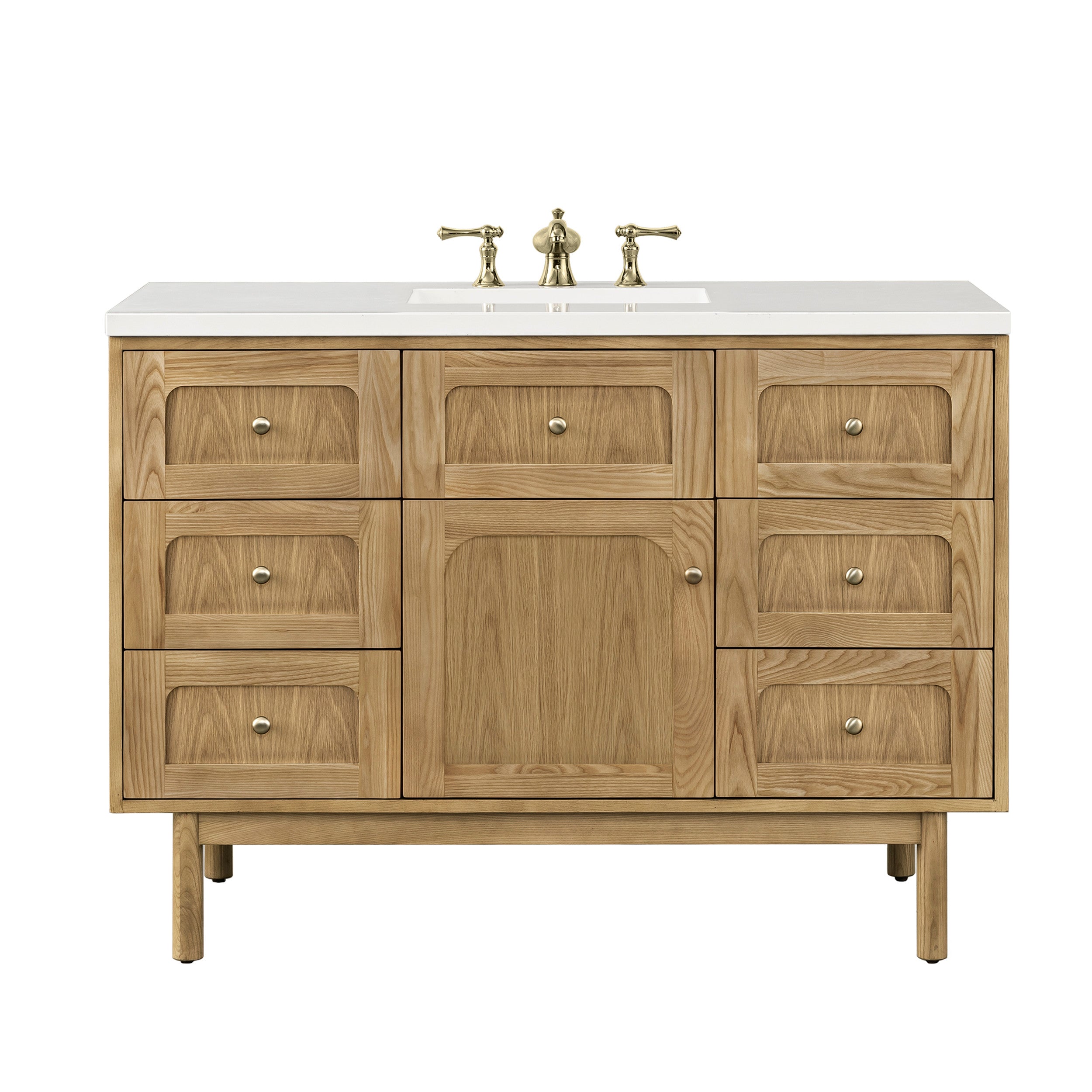 Light Natural Oak / White Zeus - 3 Faucet Holes