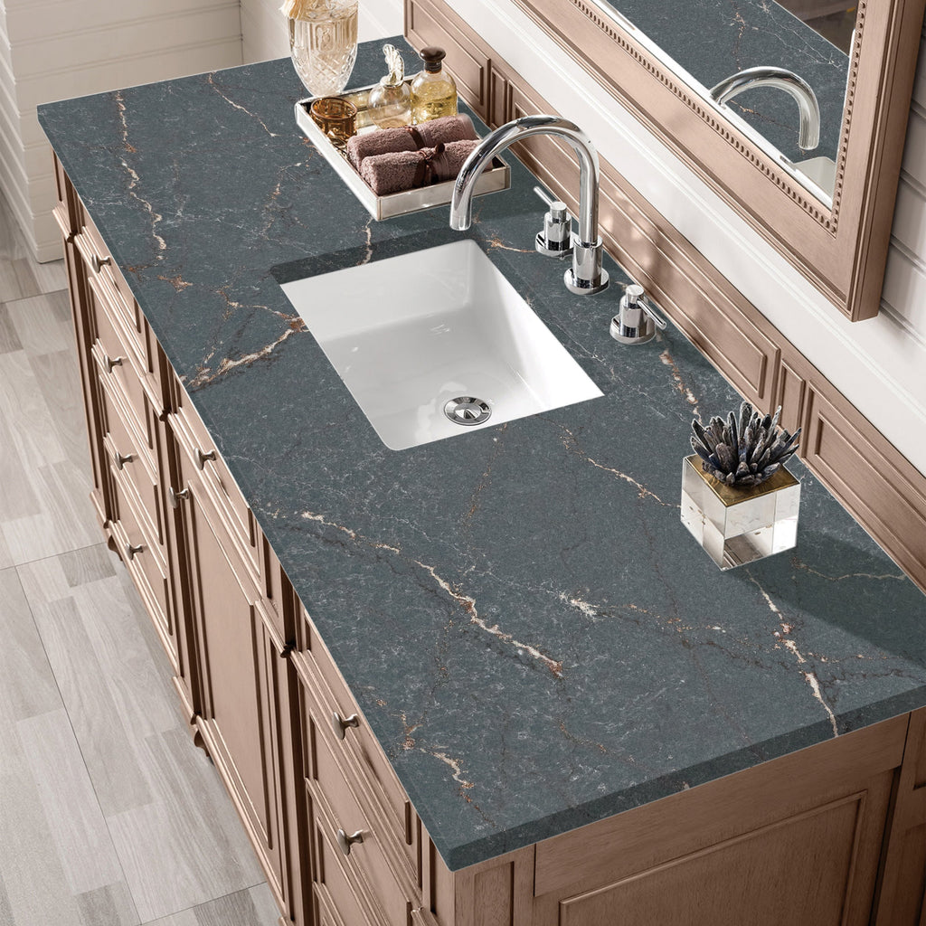 Whitewashed Walnut / Parisien Bleu - 3 Faucet Holes