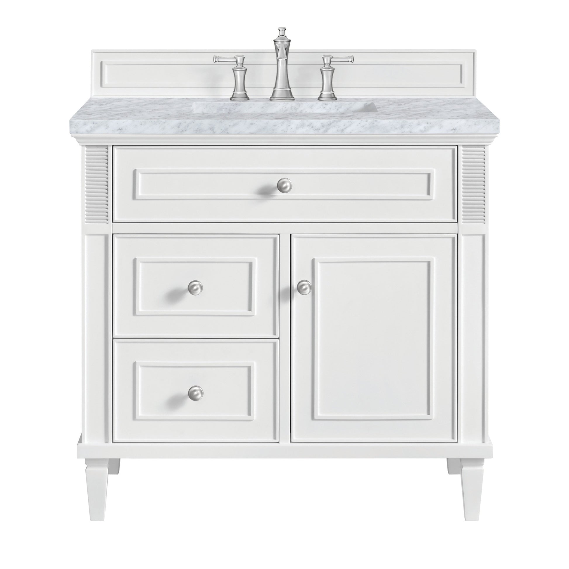 Bright White / Carrara White - 3 Faucet Holes