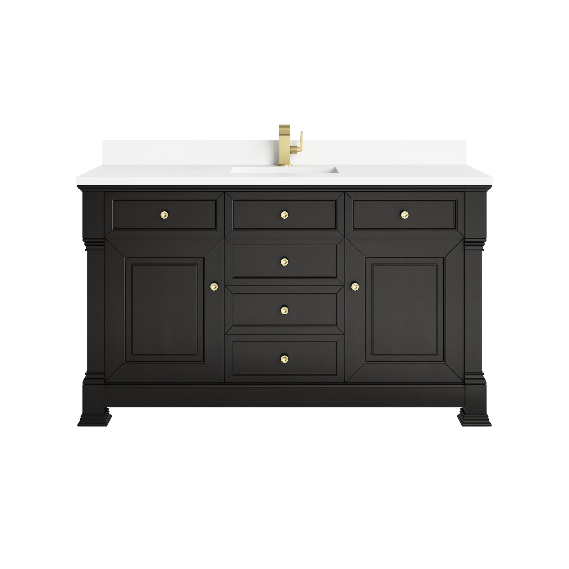 Black Onyx / White Zeus - 1 Faucet Hole