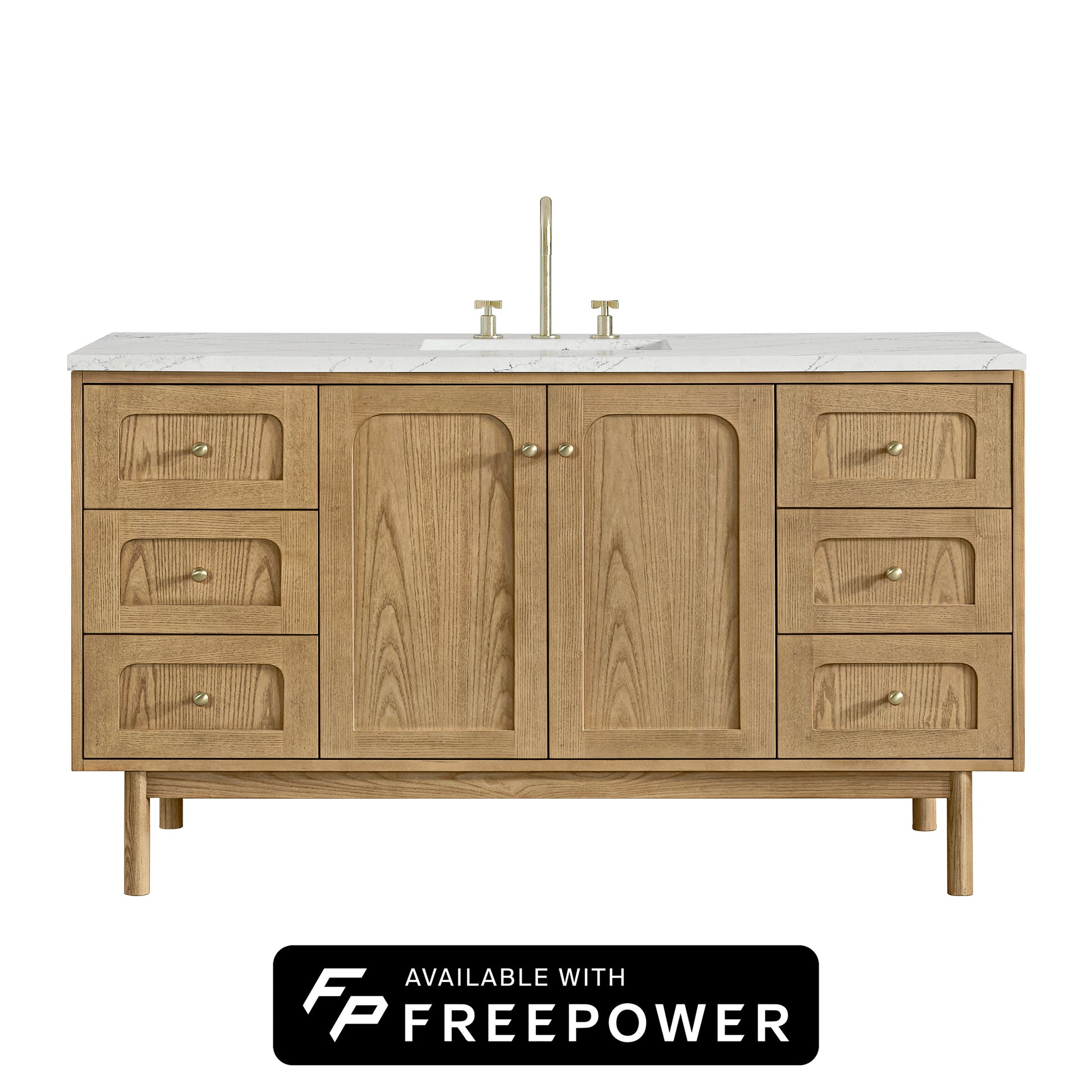 Light Natural Oak / Ethereal Noctis - 3 Faucet Holes