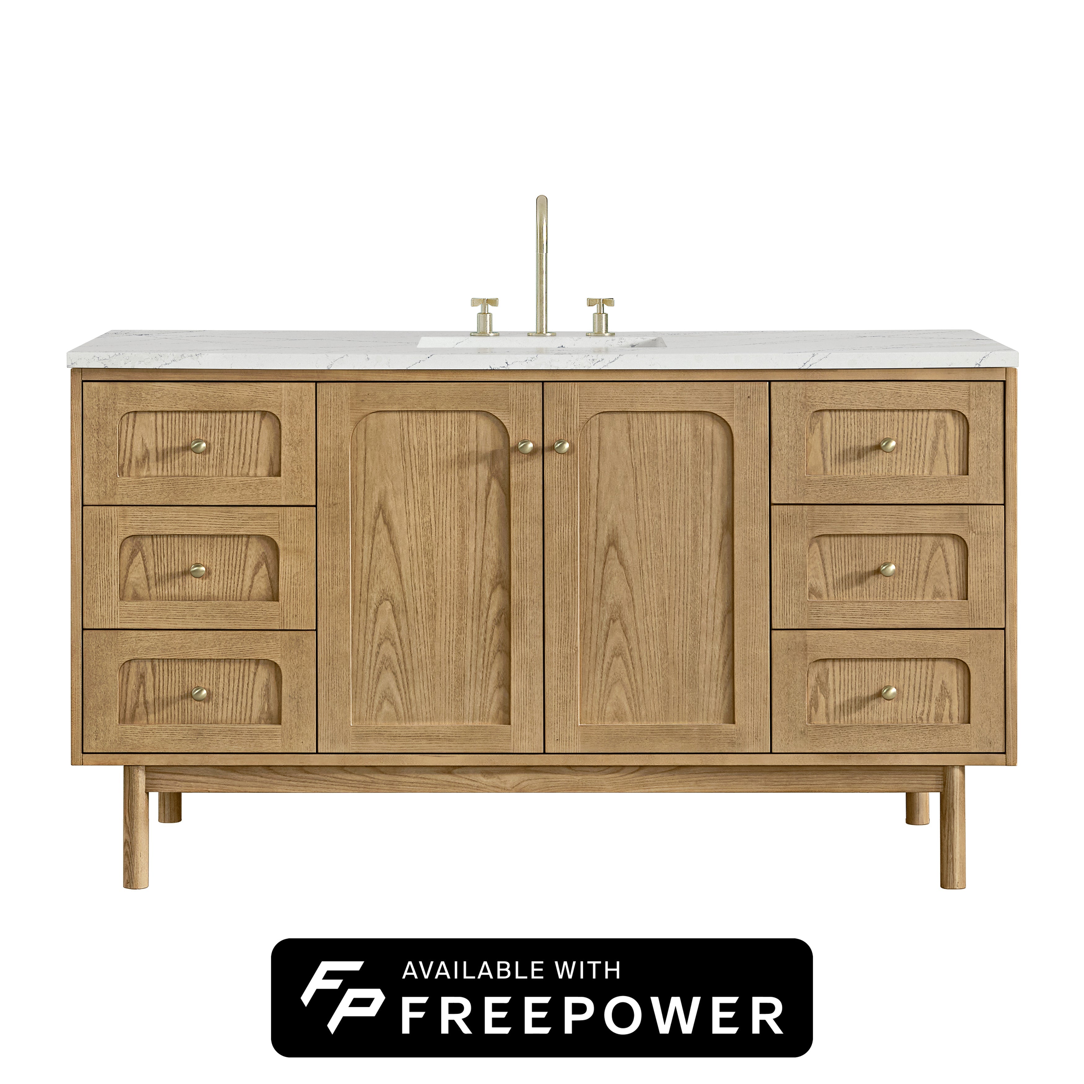 Light Natural Oak / Ethereal Noctis - 3 Faucet Holes