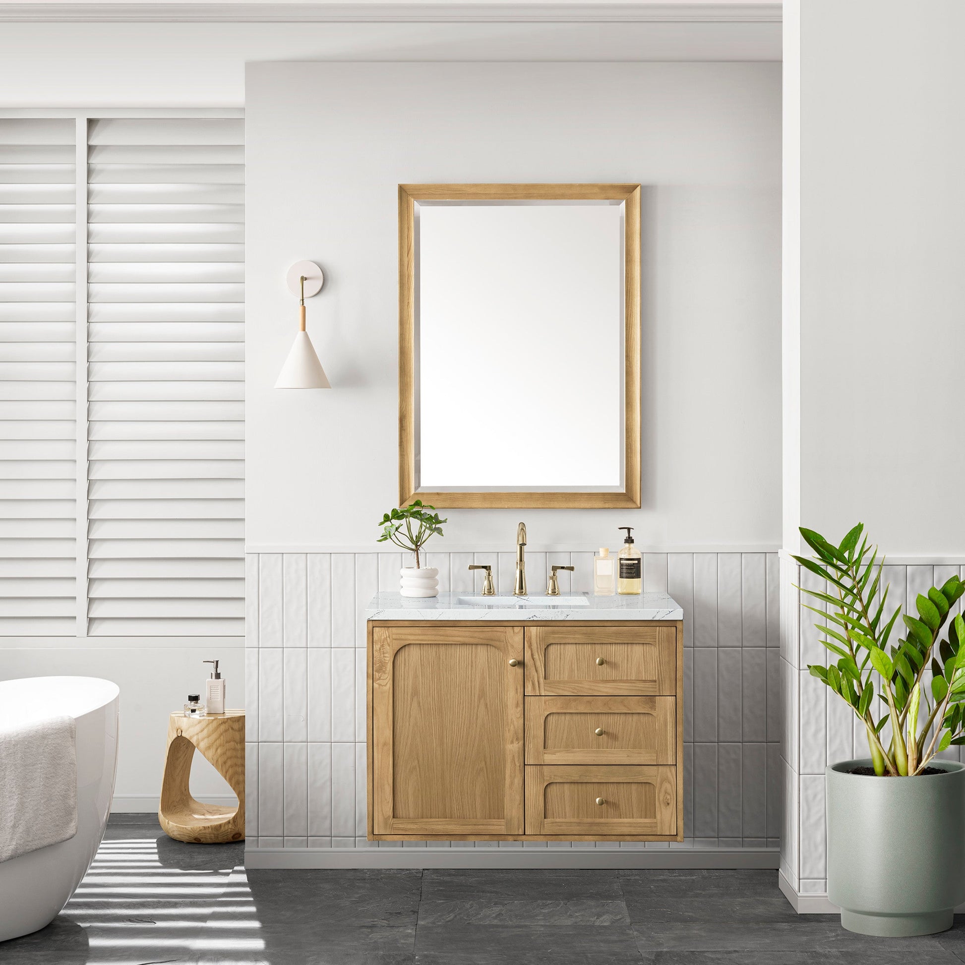 Light Natural Oak / Ethereal Noctis - 3 Faucet Holes