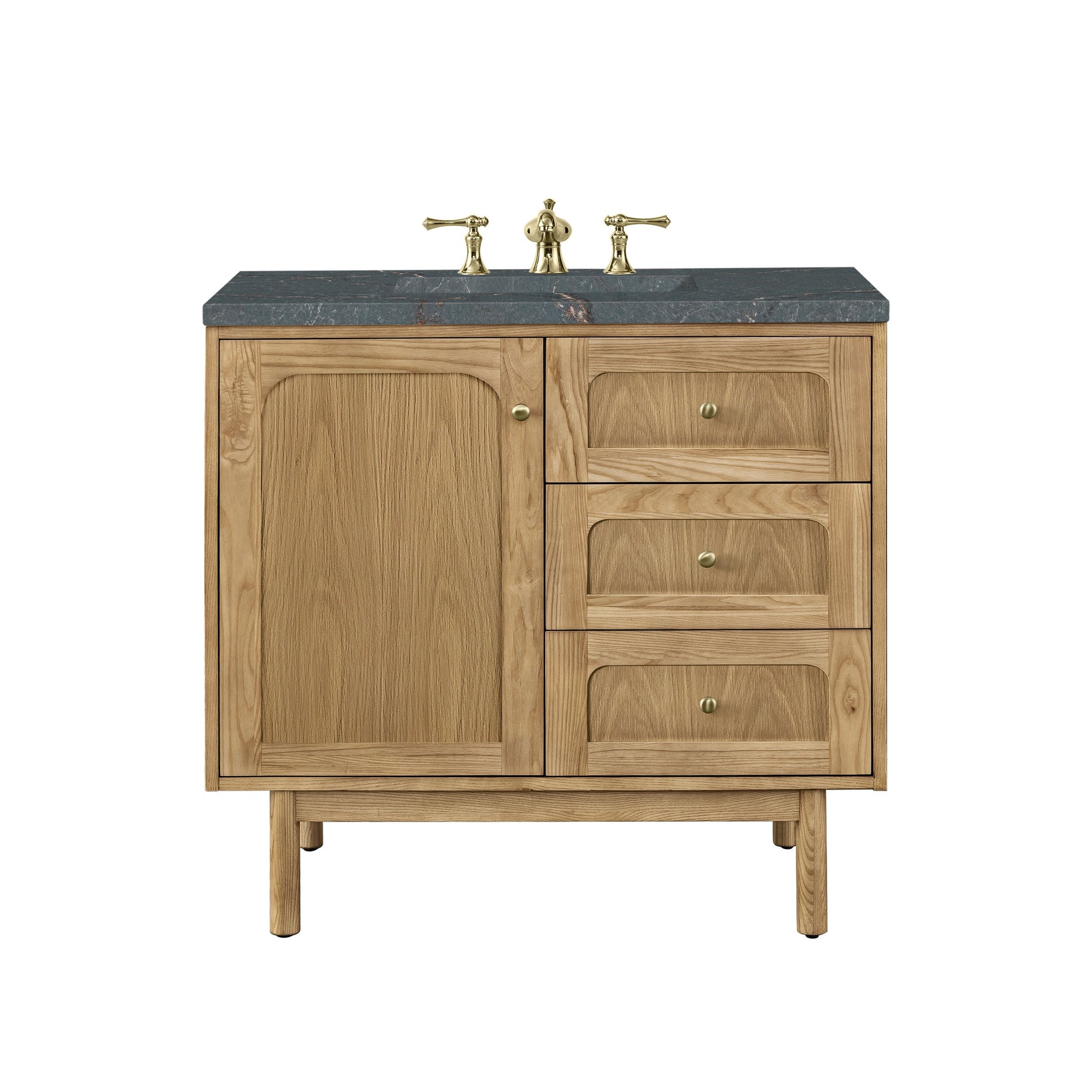 Light Natural Oak / Parisien Bleu - 3 Faucet Holes