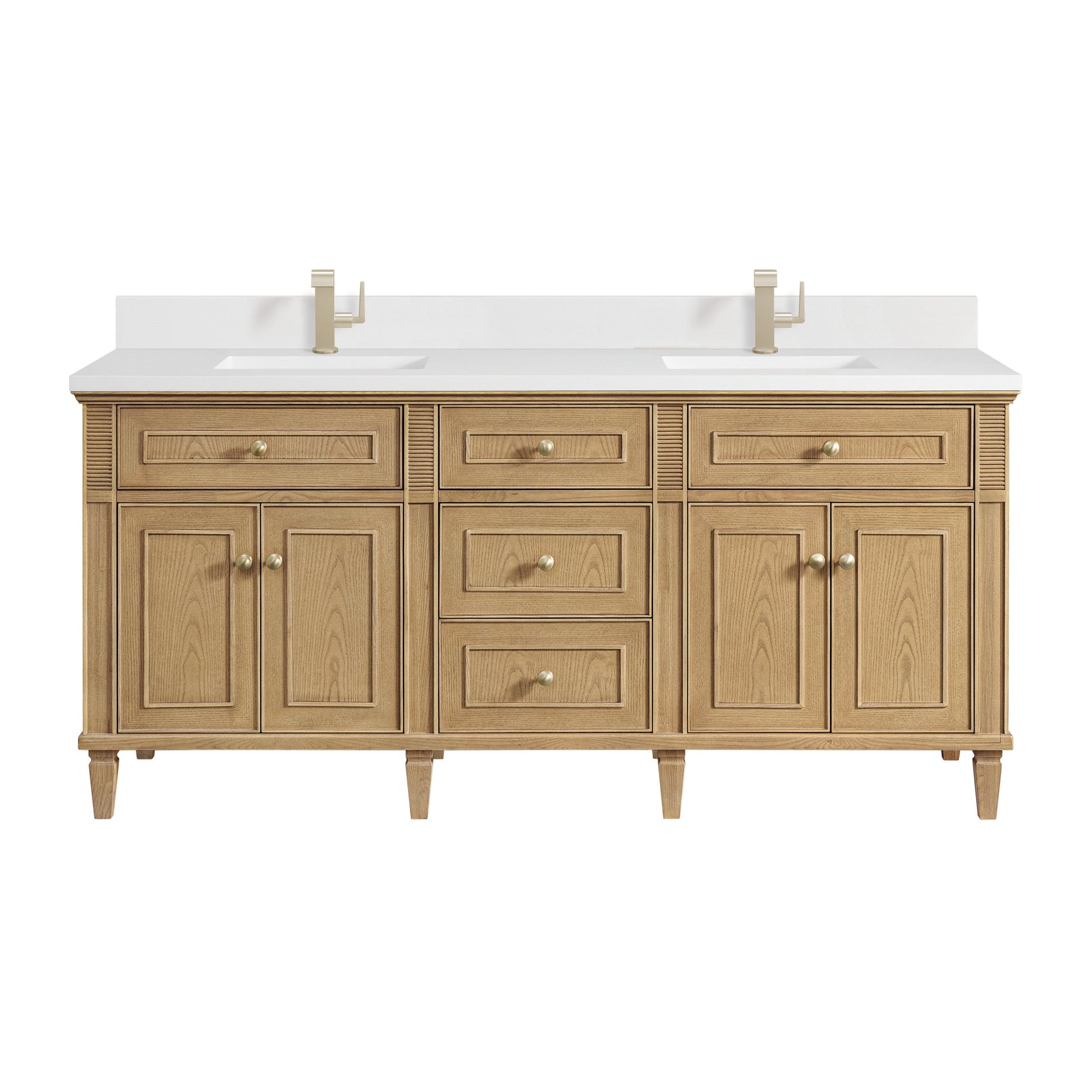 Light Natural Oak / White Zeus - 1 Faucet Hole