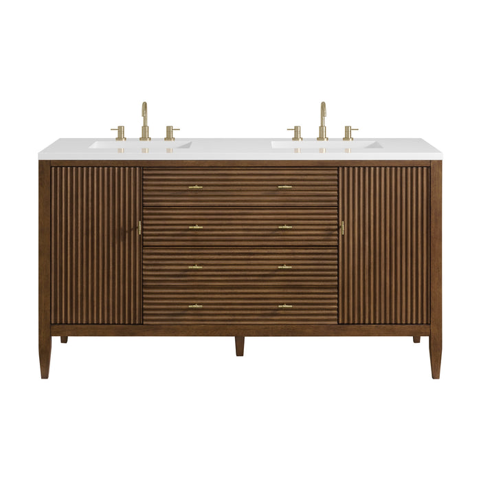 Mid-Century Walnut / White Zeus - 3 Faucet Holes