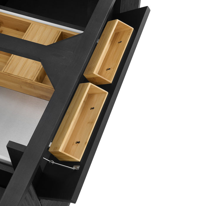 Carbon Oak / White Zeus - 3 Faucet Holes