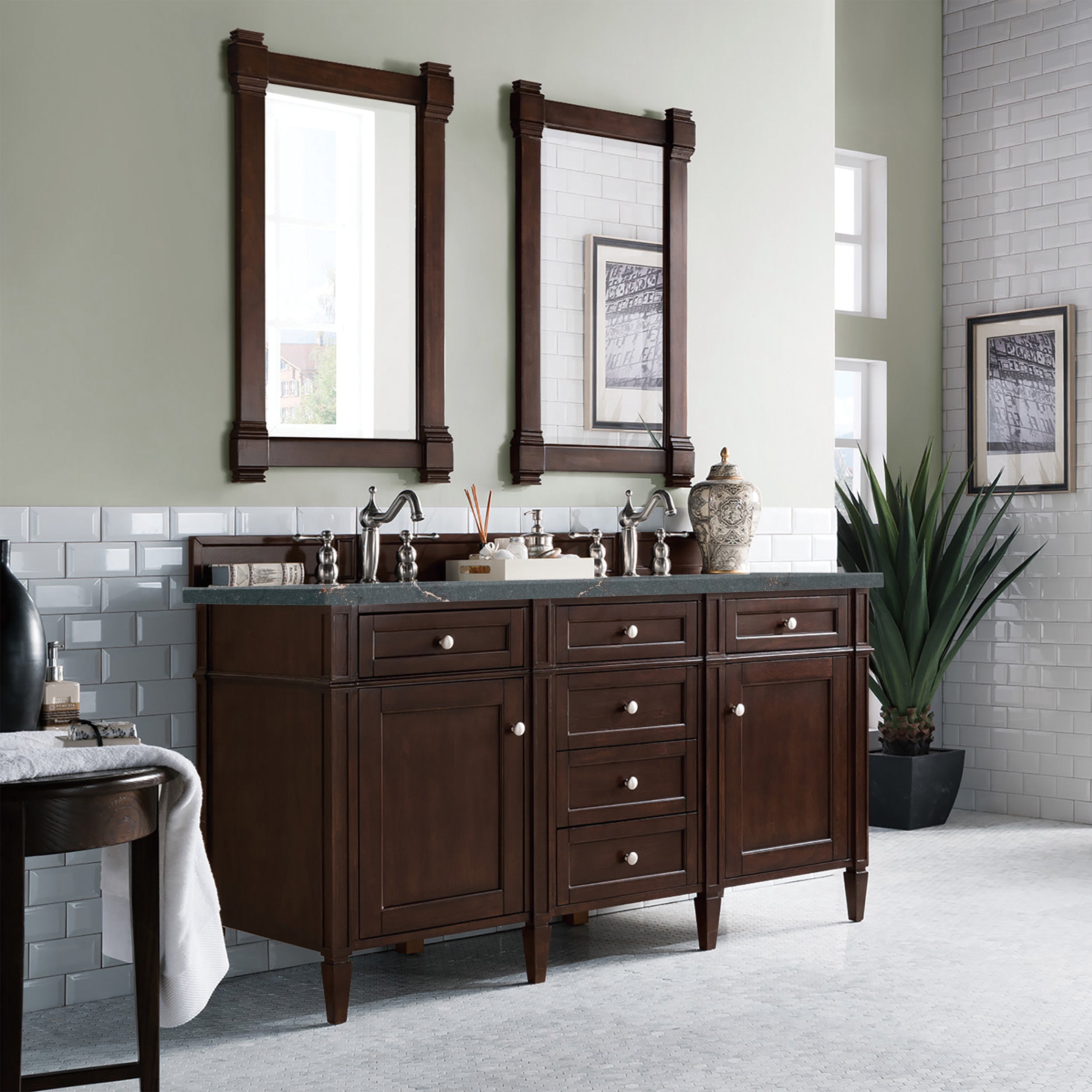 Burnished Mahogany / Parisien Bleu - 3 Faucet Holes