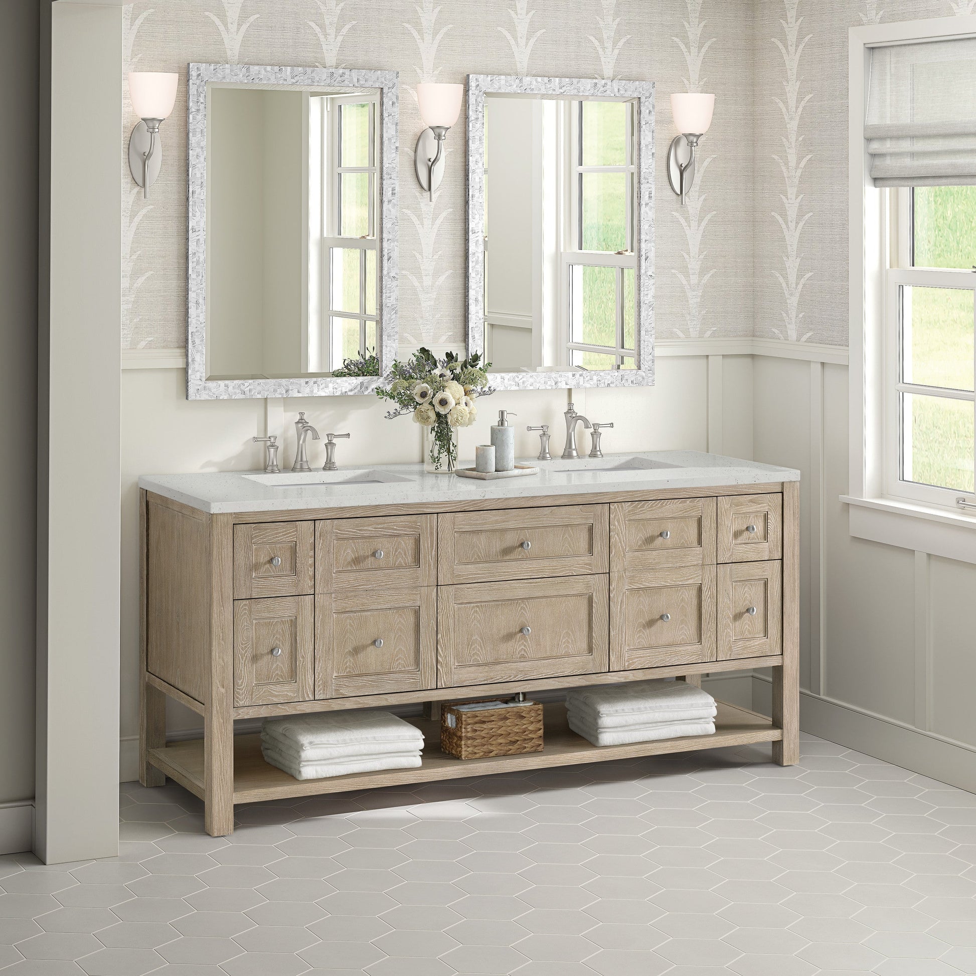 Whitewashed Oak / Lime Delight - 3 Faucet Holes
