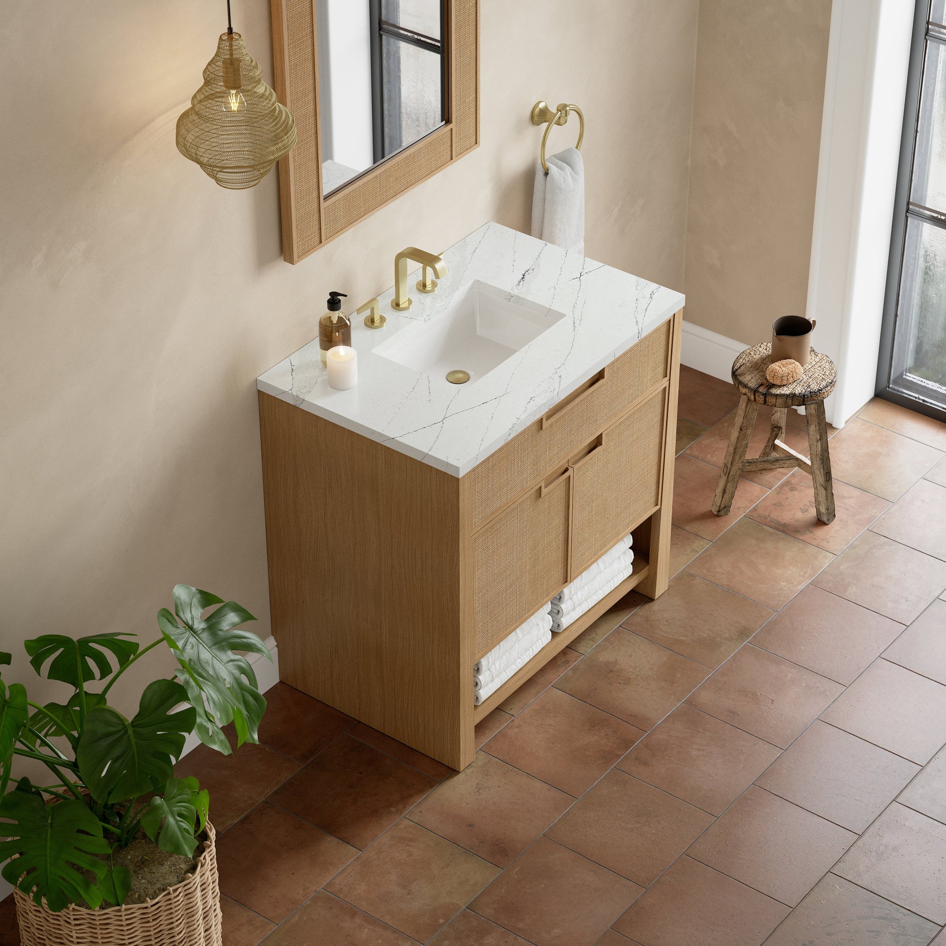 Seaside Oak / Ethereal Noctis - 3 Faucet Holes