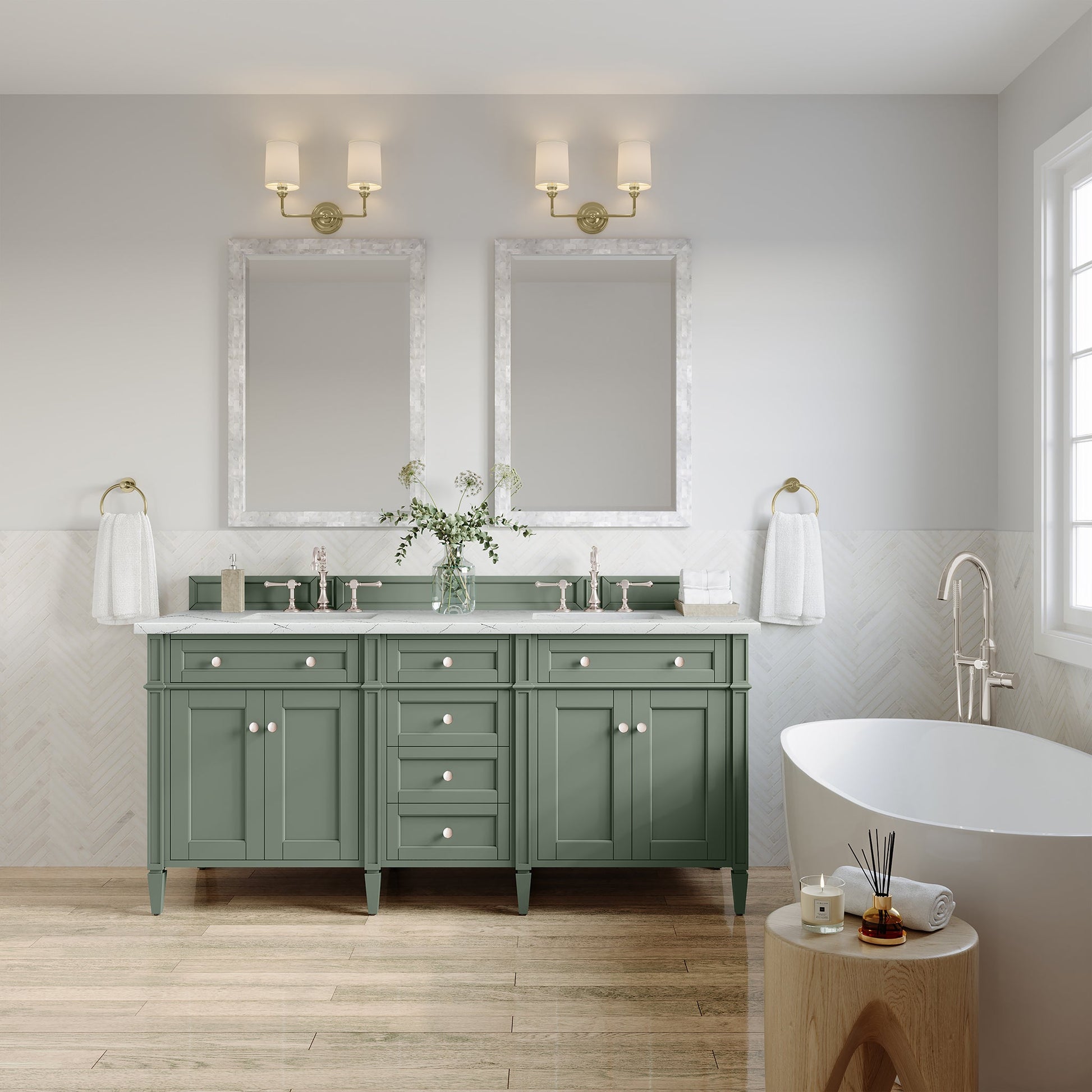 Smokey Celadon / Ethereal Noctis - 3 Faucet Holes