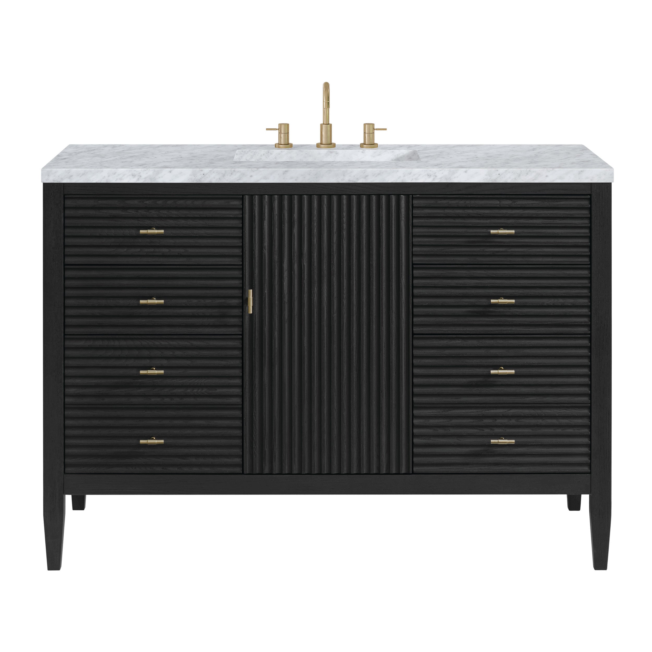 Carbon Oak / Carrara White - 3 Faucet Holes