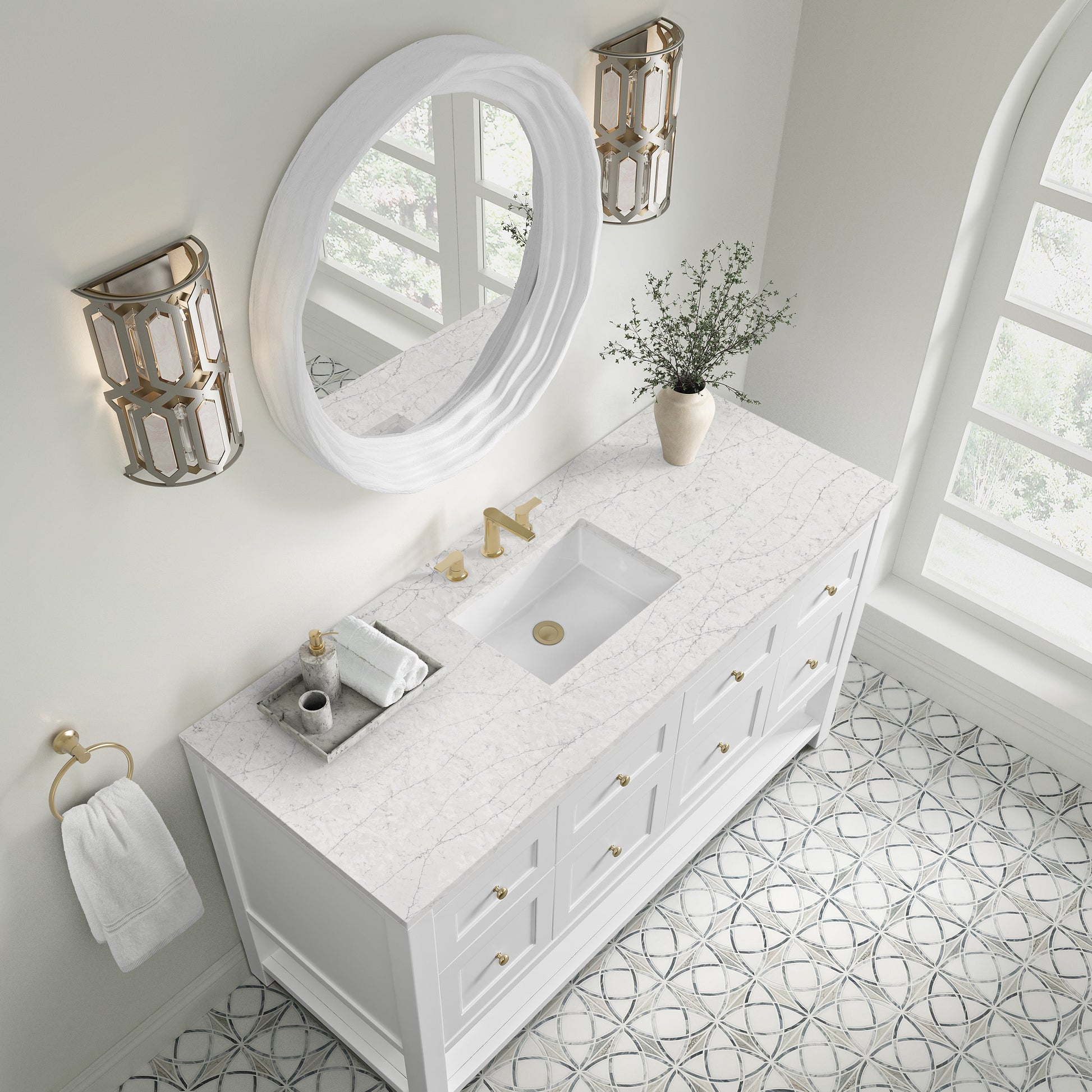 Bright White / Eternal Jasmine Pearl - 3 Faucet Holes