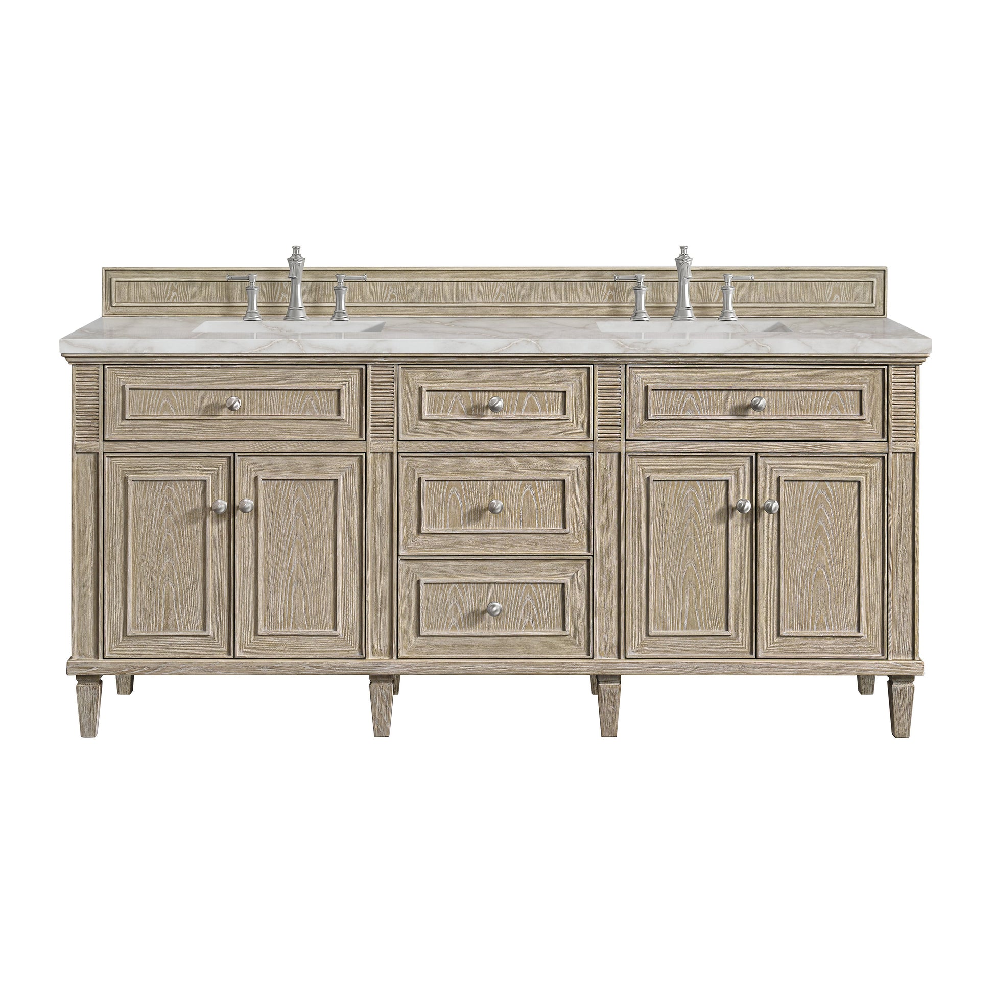 Whitewashed Oak / Victorian Silver - 3 Faucet Holes
