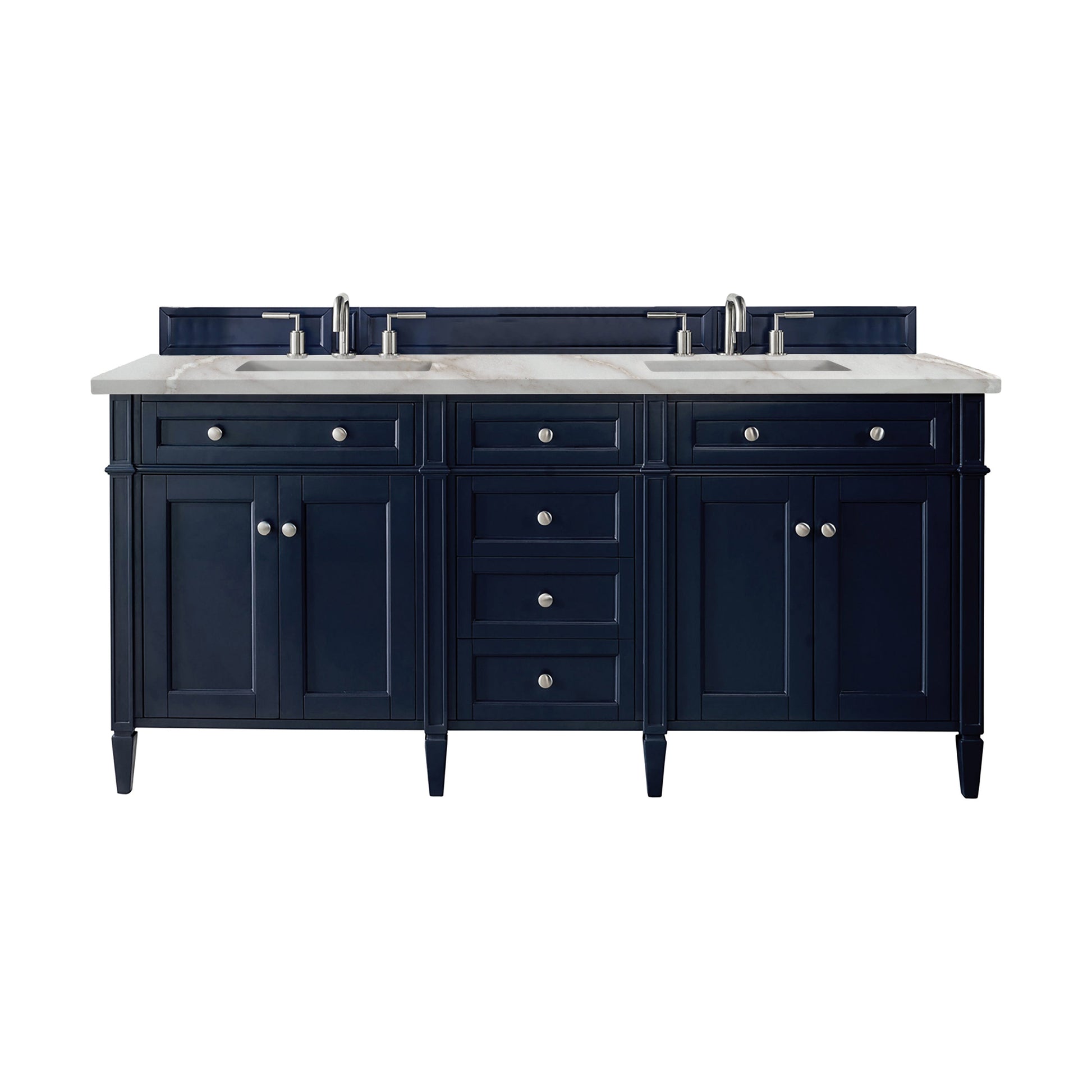 Victory Blue / Victorian Silver - 3 Faucet Holes