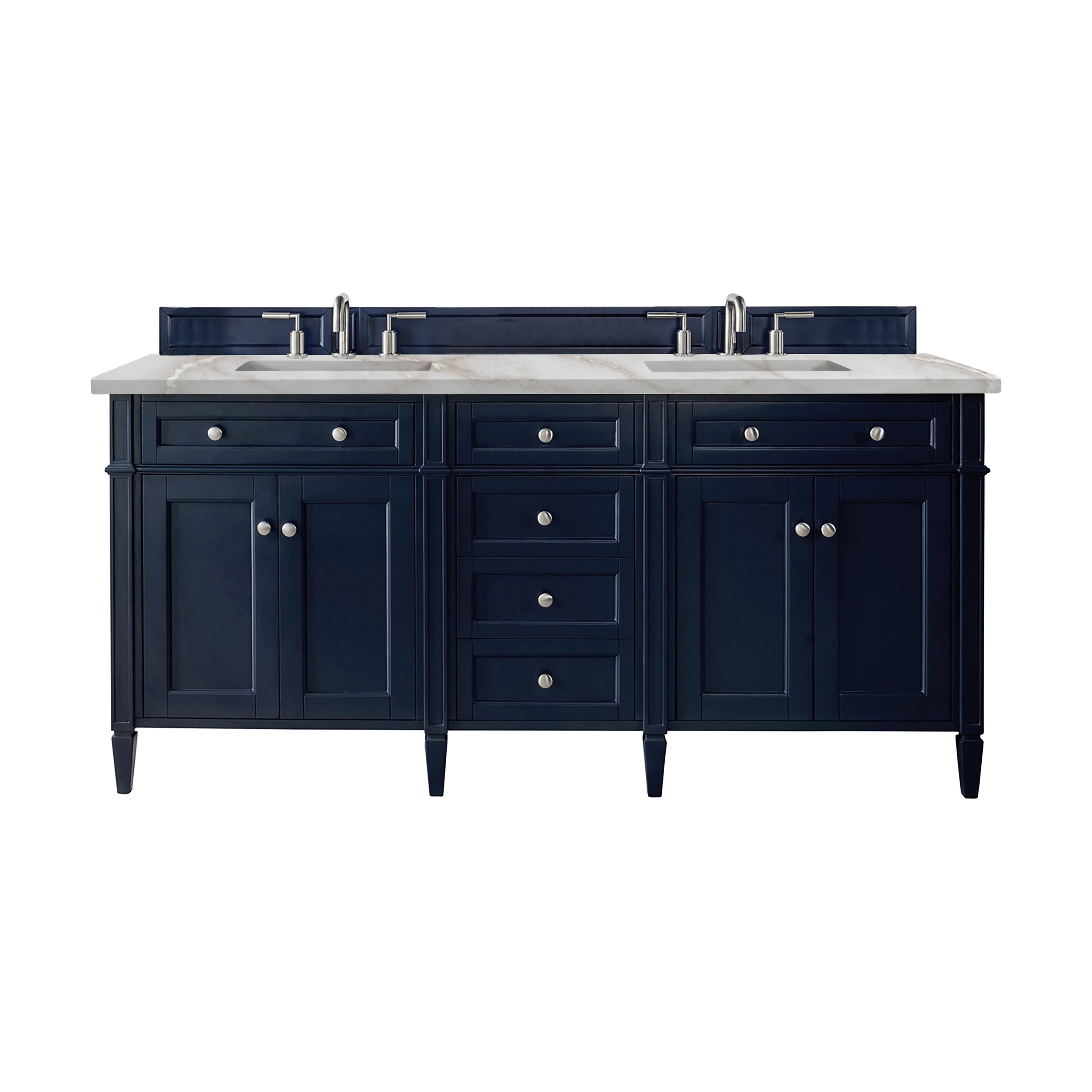 Victory Blue / Victorian Silver - 3 Faucet Holes