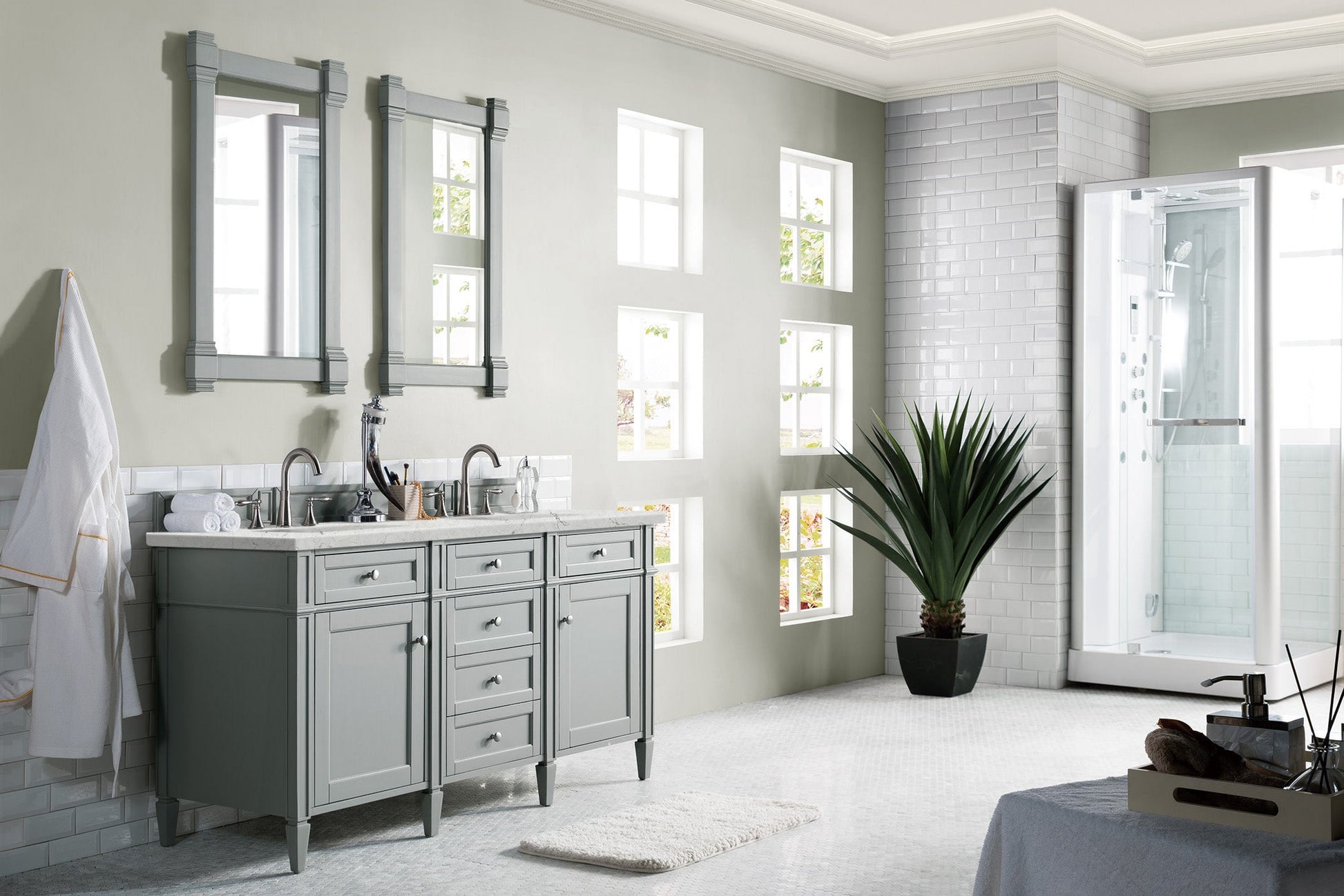 Urban Gray / Eternal Jasmine Pearl - 3 Faucet Holes