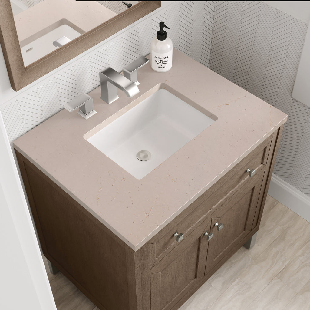 Whitewashed Walnut / Eternal Marfil - 3 Faucet Holes