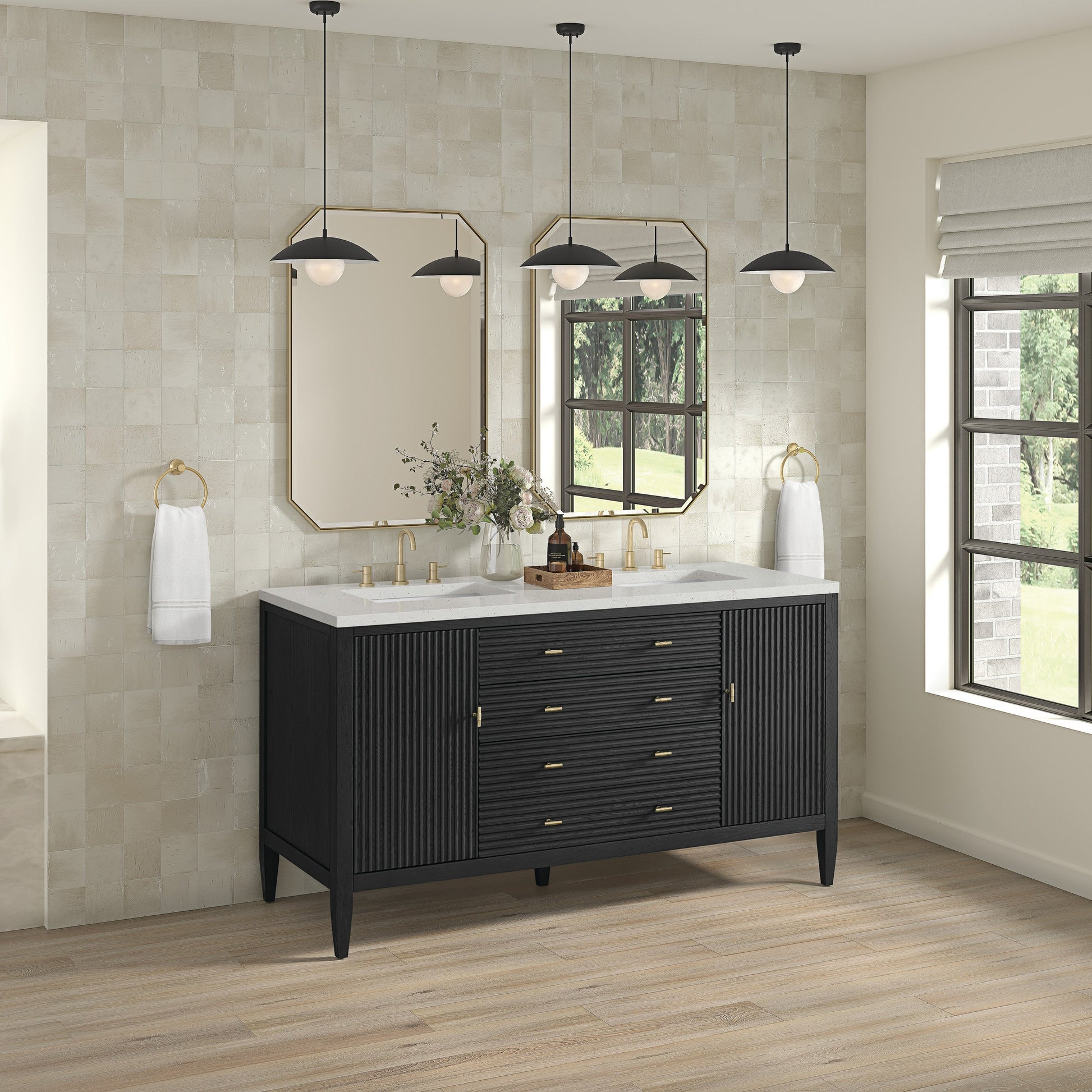 Carbon Oak / Lime Delight - 3 Faucet Holes