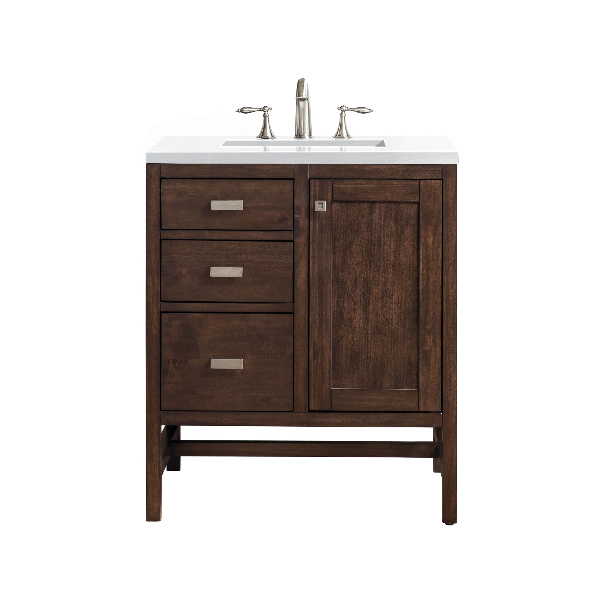 Mid-Century Acacia / White Zeus - 3 Faucet Holes