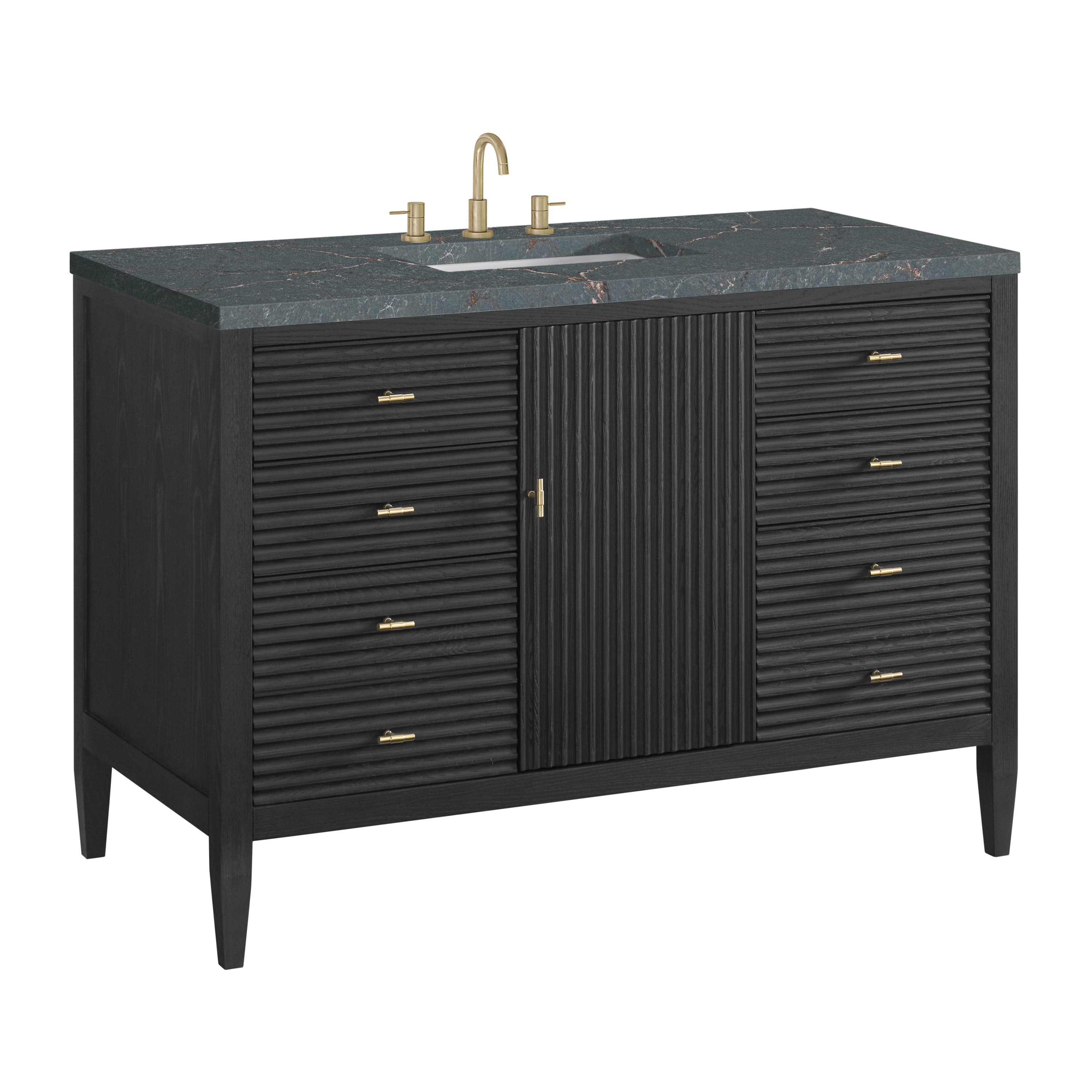 Carbon Oak / Parisien Bleu - 3 Faucet Holes