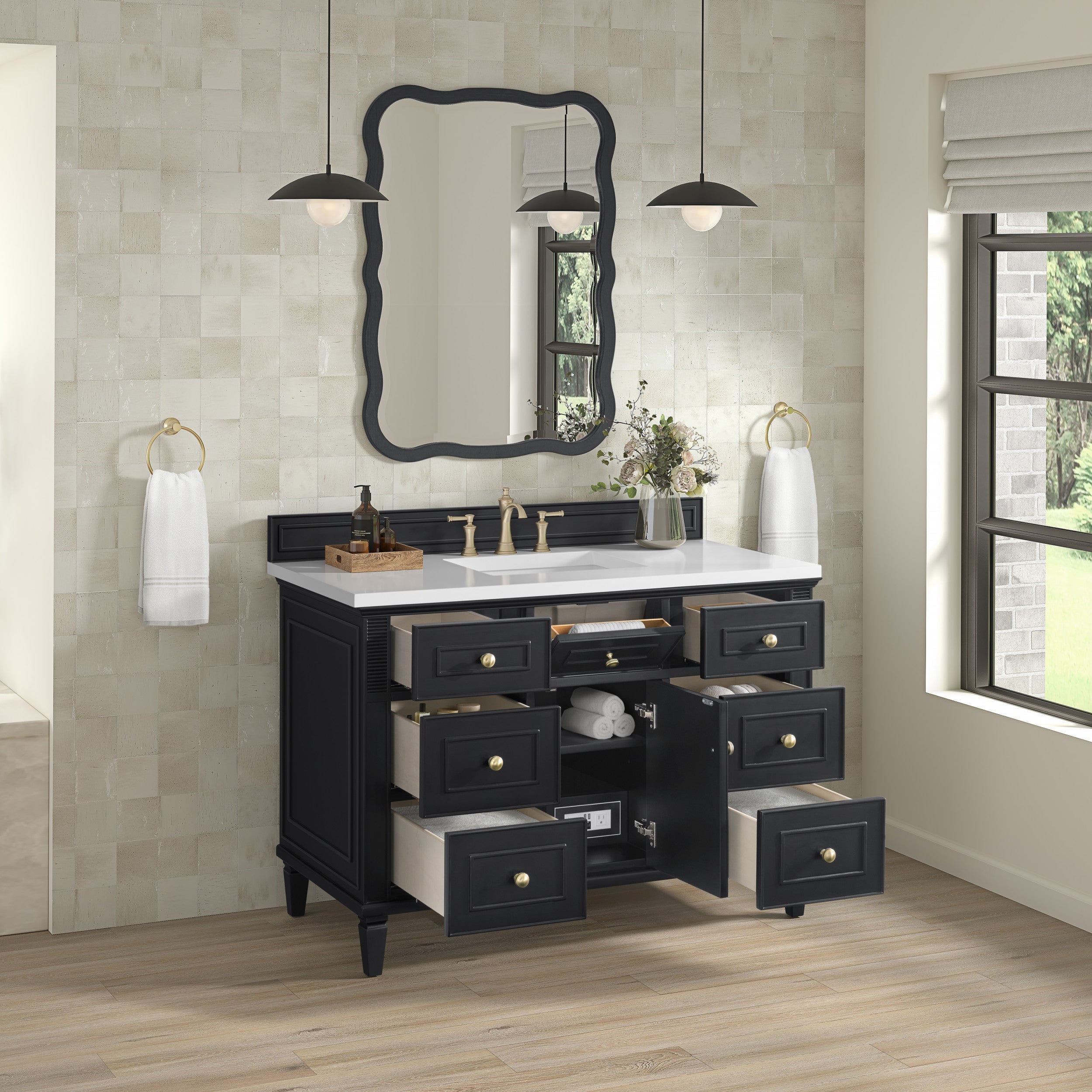 Black Onyx / White Zeus - 3 Faucet Holes