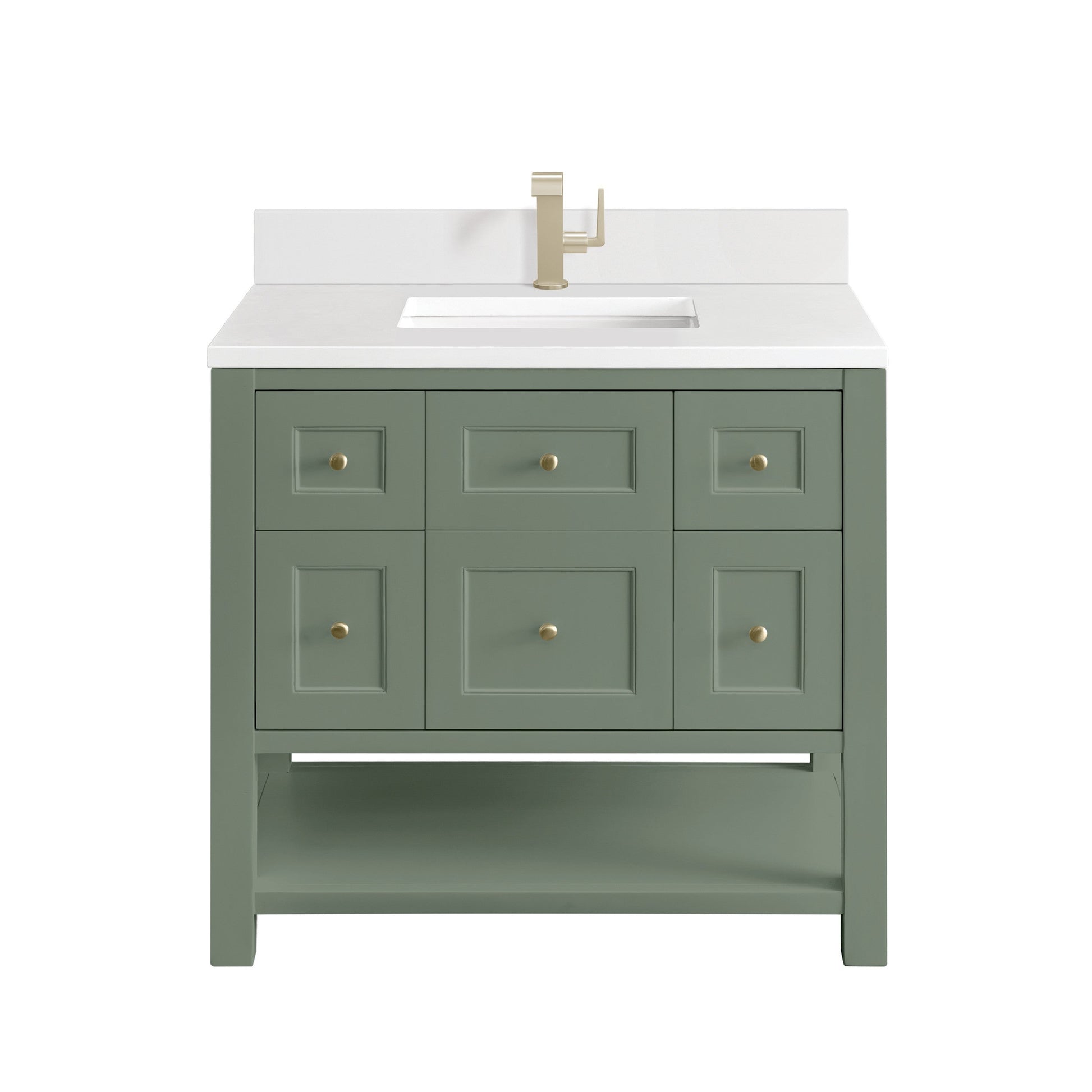 Smokey Celadon / White Zeus - 1 Faucet Hole