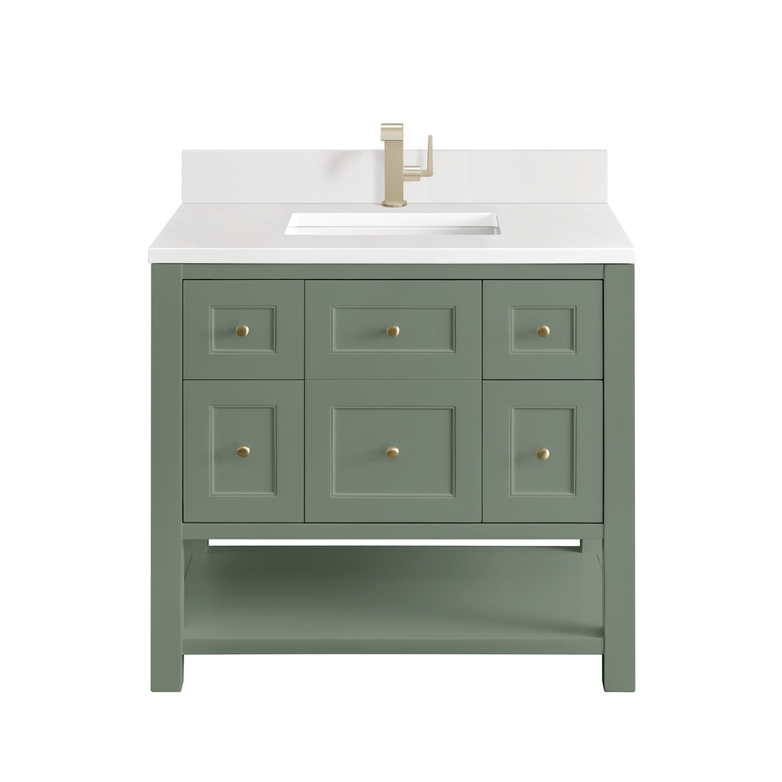 Smokey Celadon / White Zeus - 1 Faucet Hole