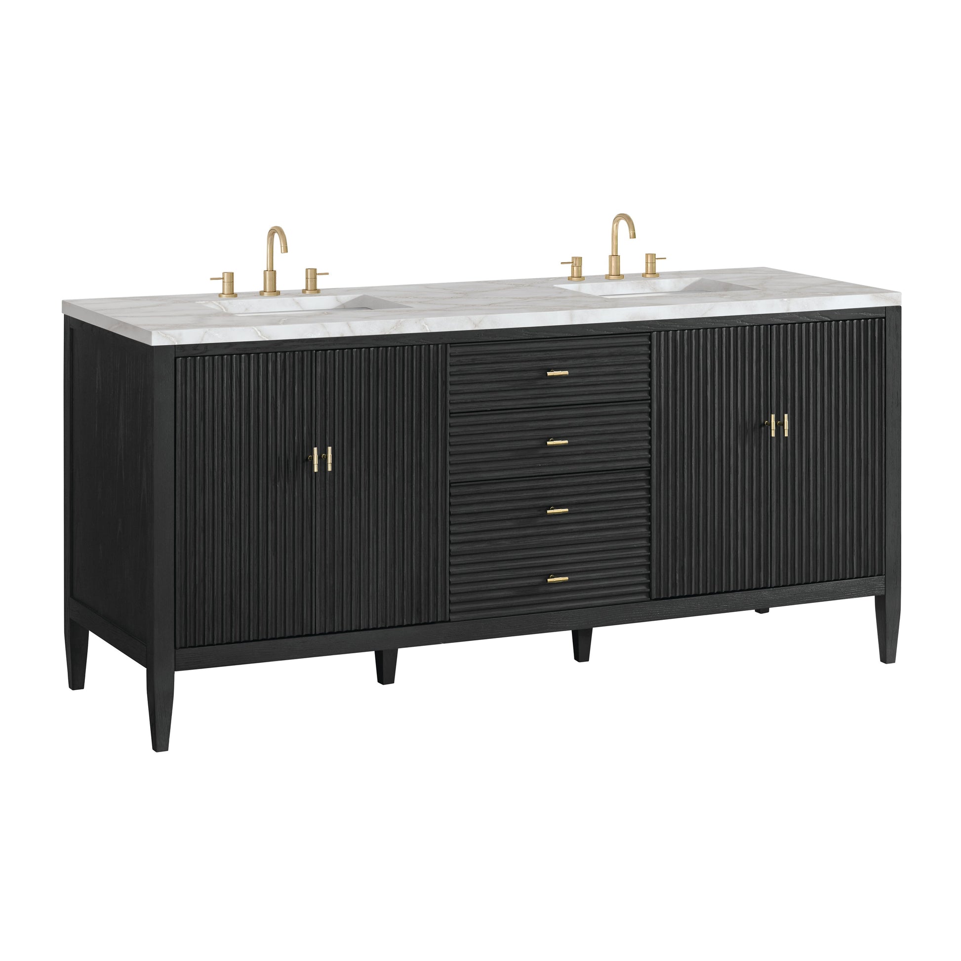 Carbon Oak / Victorian Silver - 3 Faucet Holes