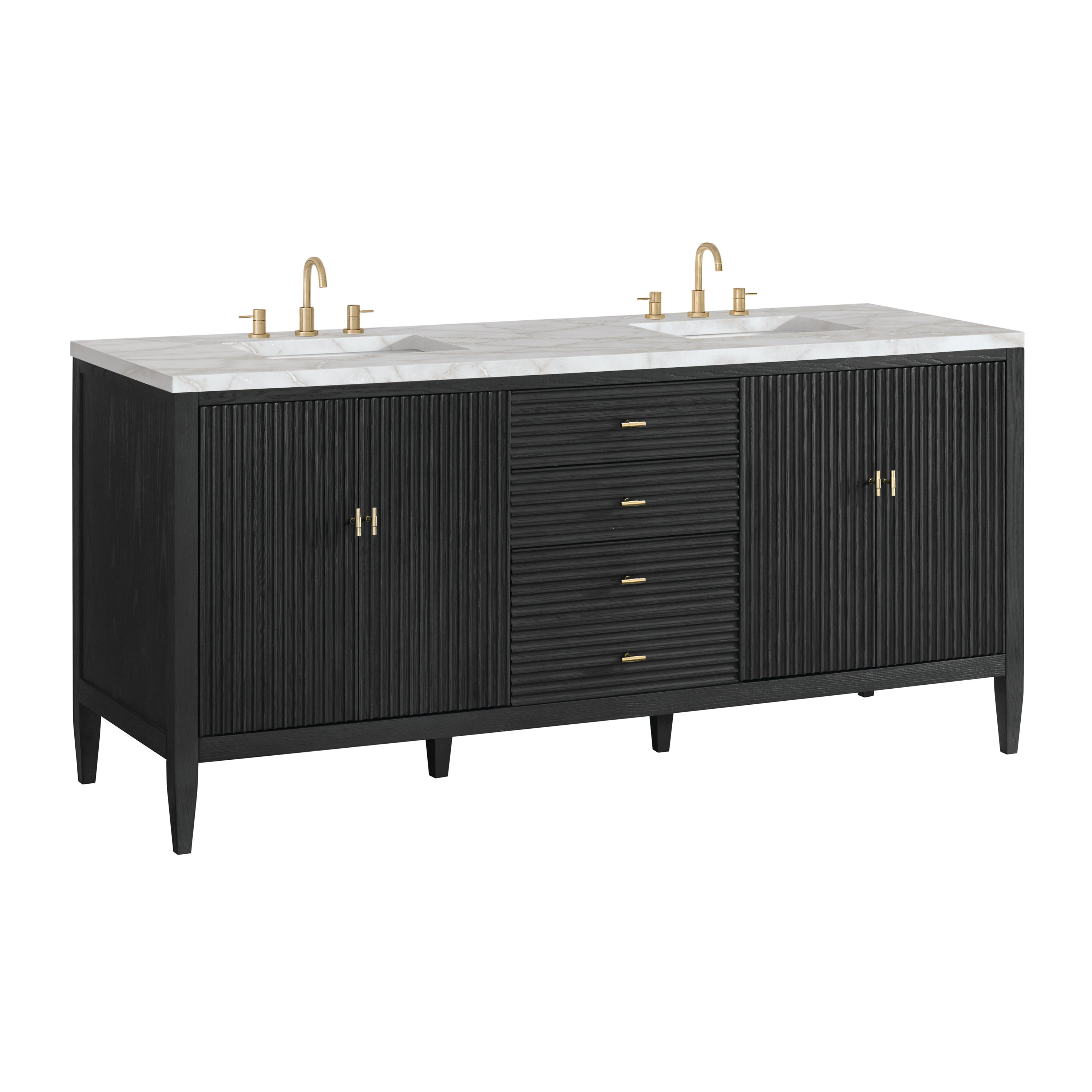 Carbon Oak / Victorian Silver - 3 Faucet Holes