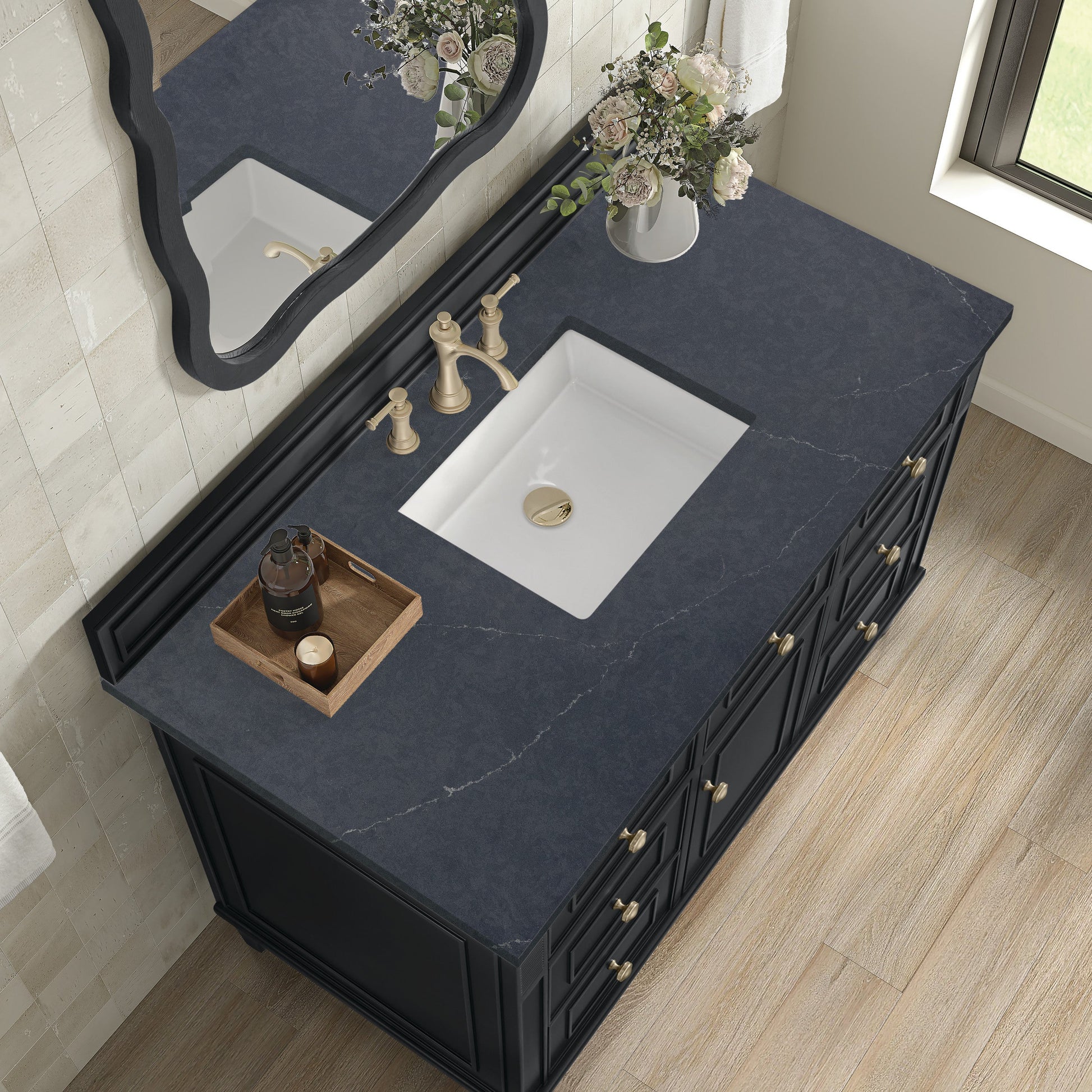 Black Onyx / Charcoal Soapstone - 3 Faucet Holes