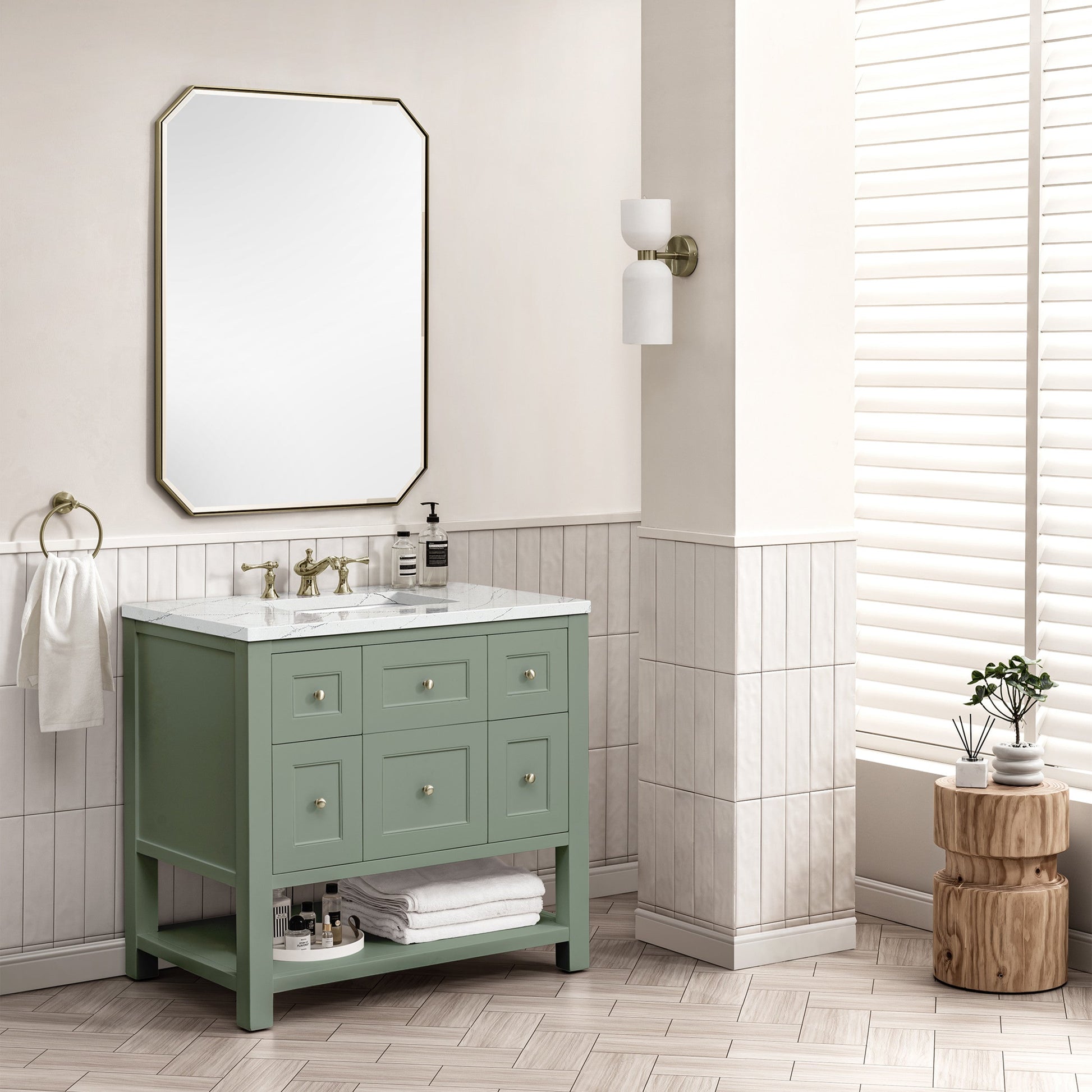 Smokey Celadon / Ethereal Noctis - 3 Faucet Holes