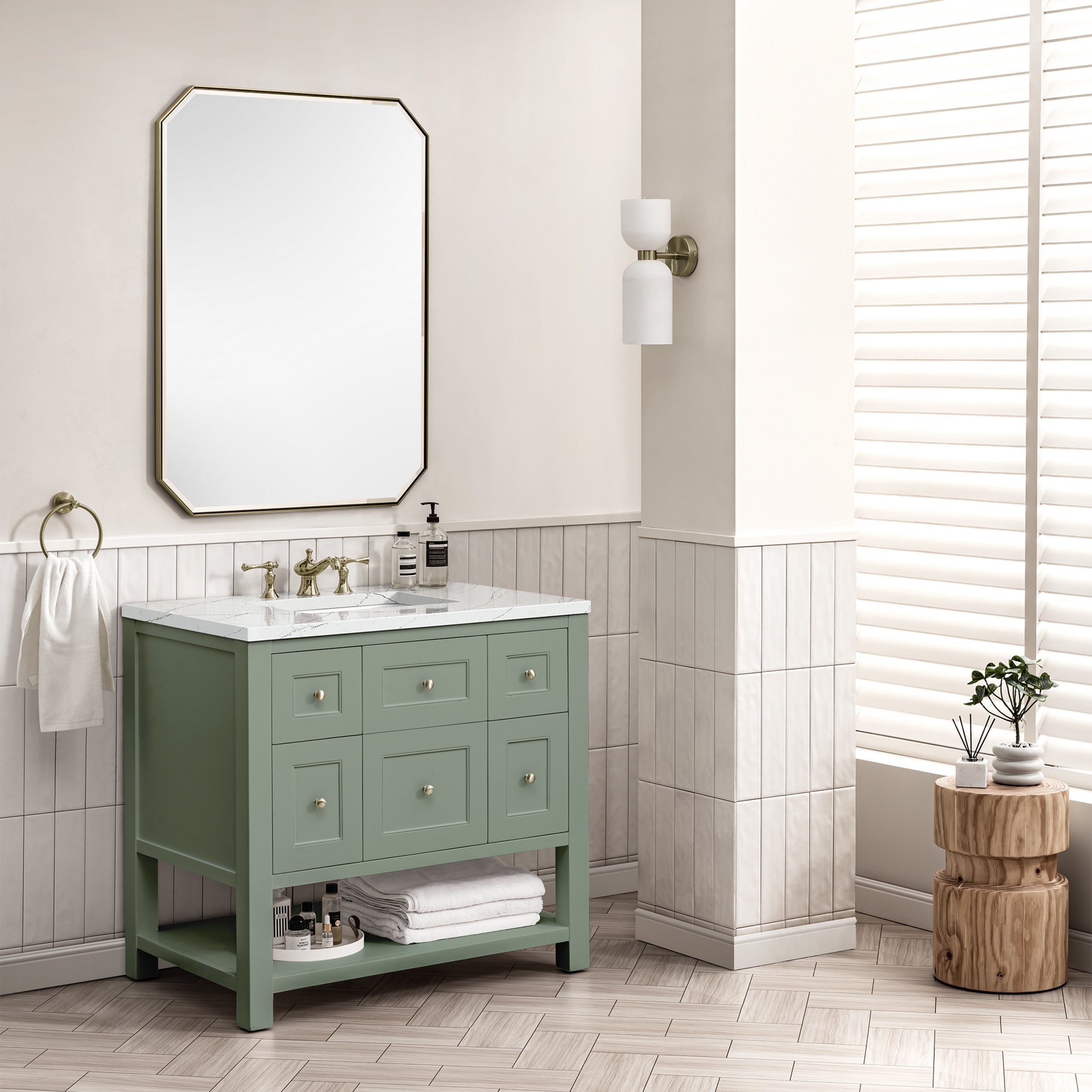 Smokey Celadon / Ethereal Noctis - 3 Faucet Holes