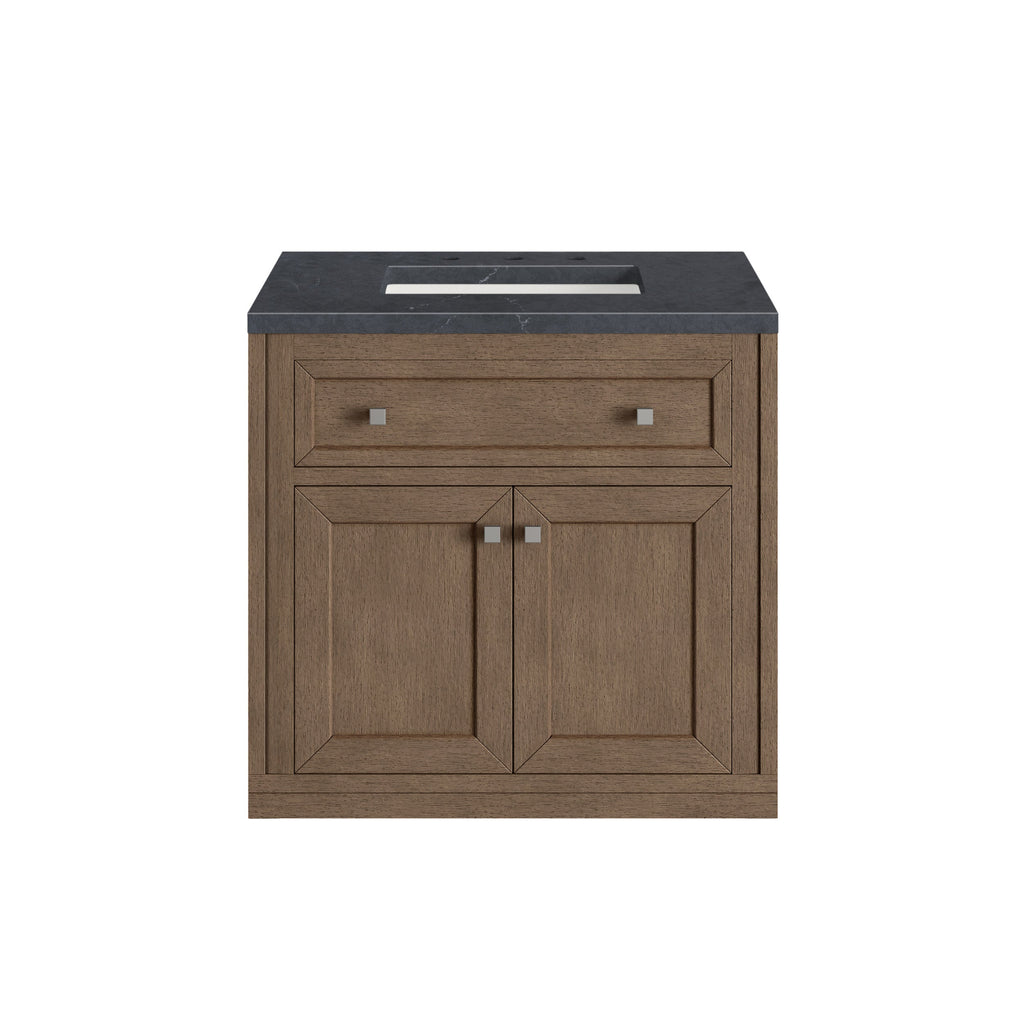 Whitewashed Walnut / Charcoal Soapstone - 3 Faucet Holes