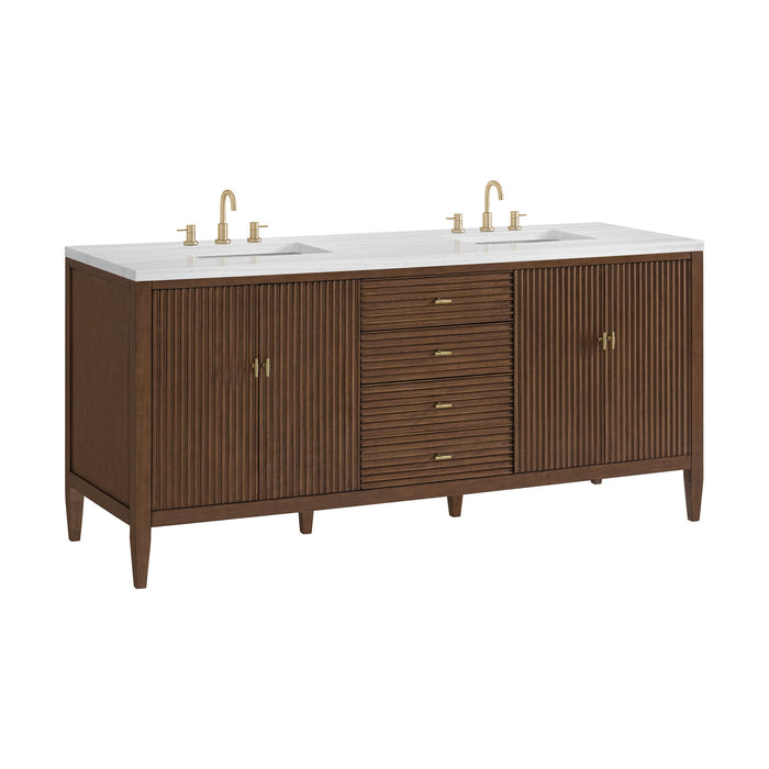 Mid-Century Walnut / Arctic Fall - 3 Faucet Holes