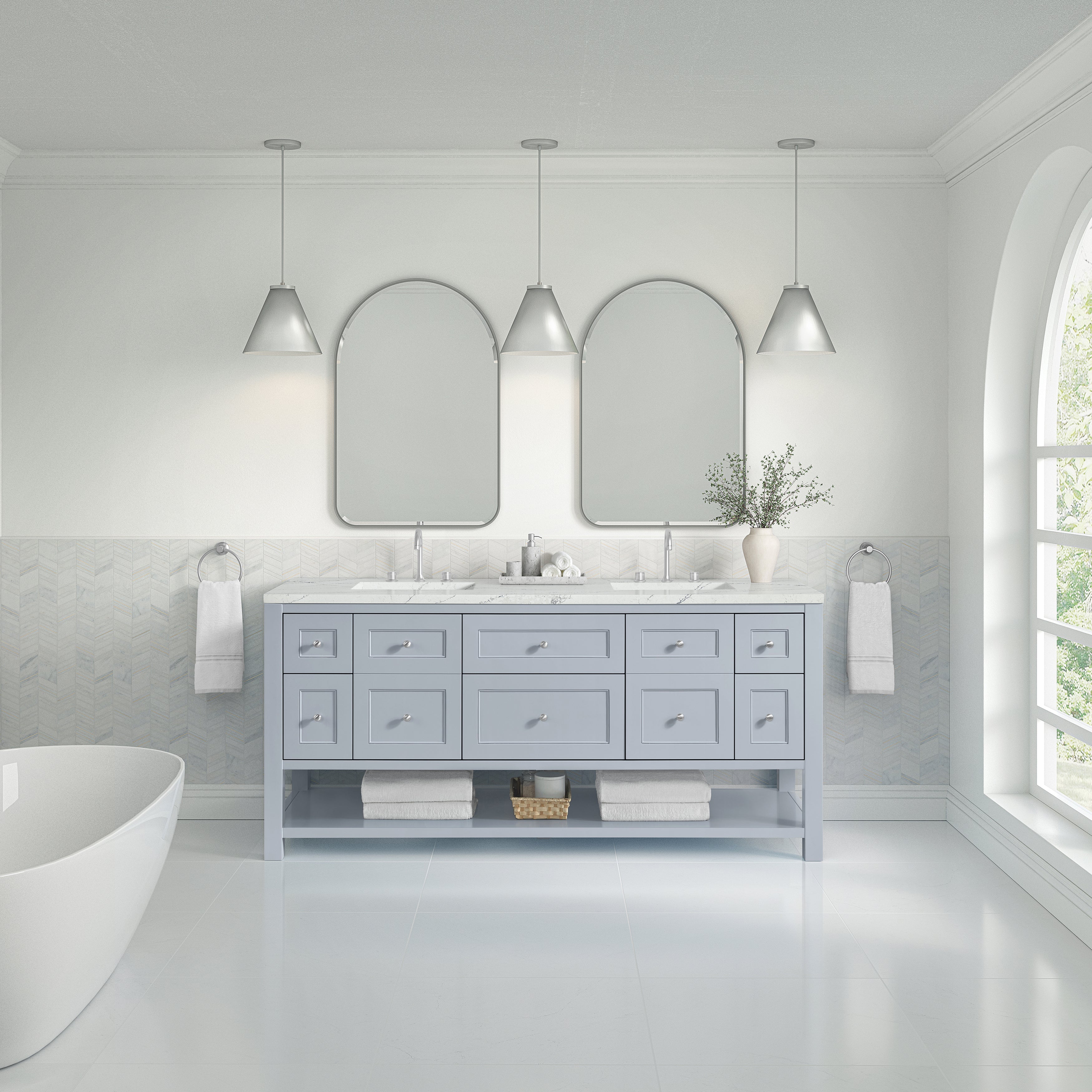 Serenity Blue / Ethereal Noctis - 3 Faucet Holes