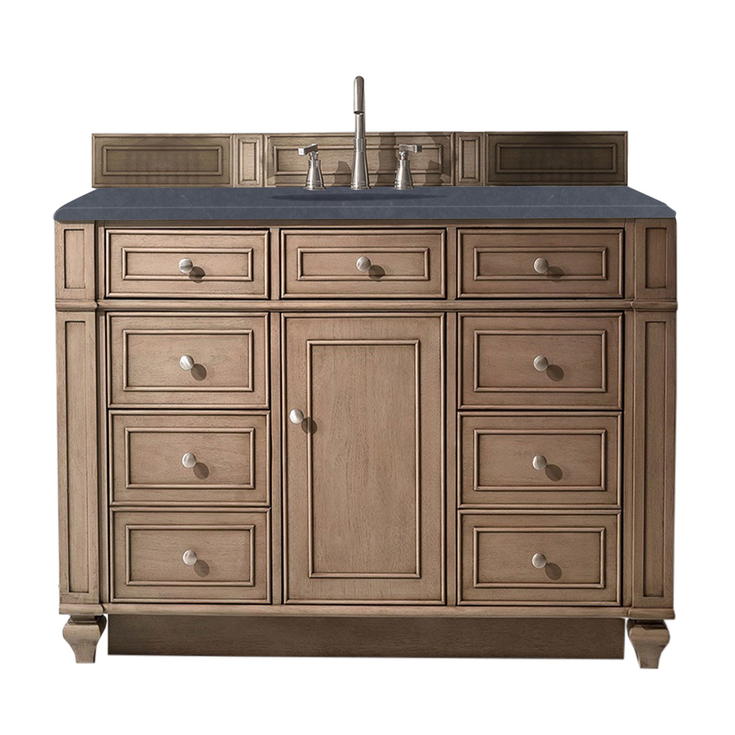 Whitewashed Walnut / Charcoal Soapstone - 3 Faucet Holes